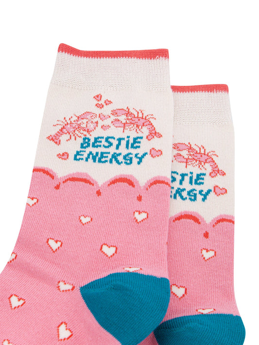 Bestie-Energy-Combed-Cotton-Socks-in-White/Pink-Close-Up
