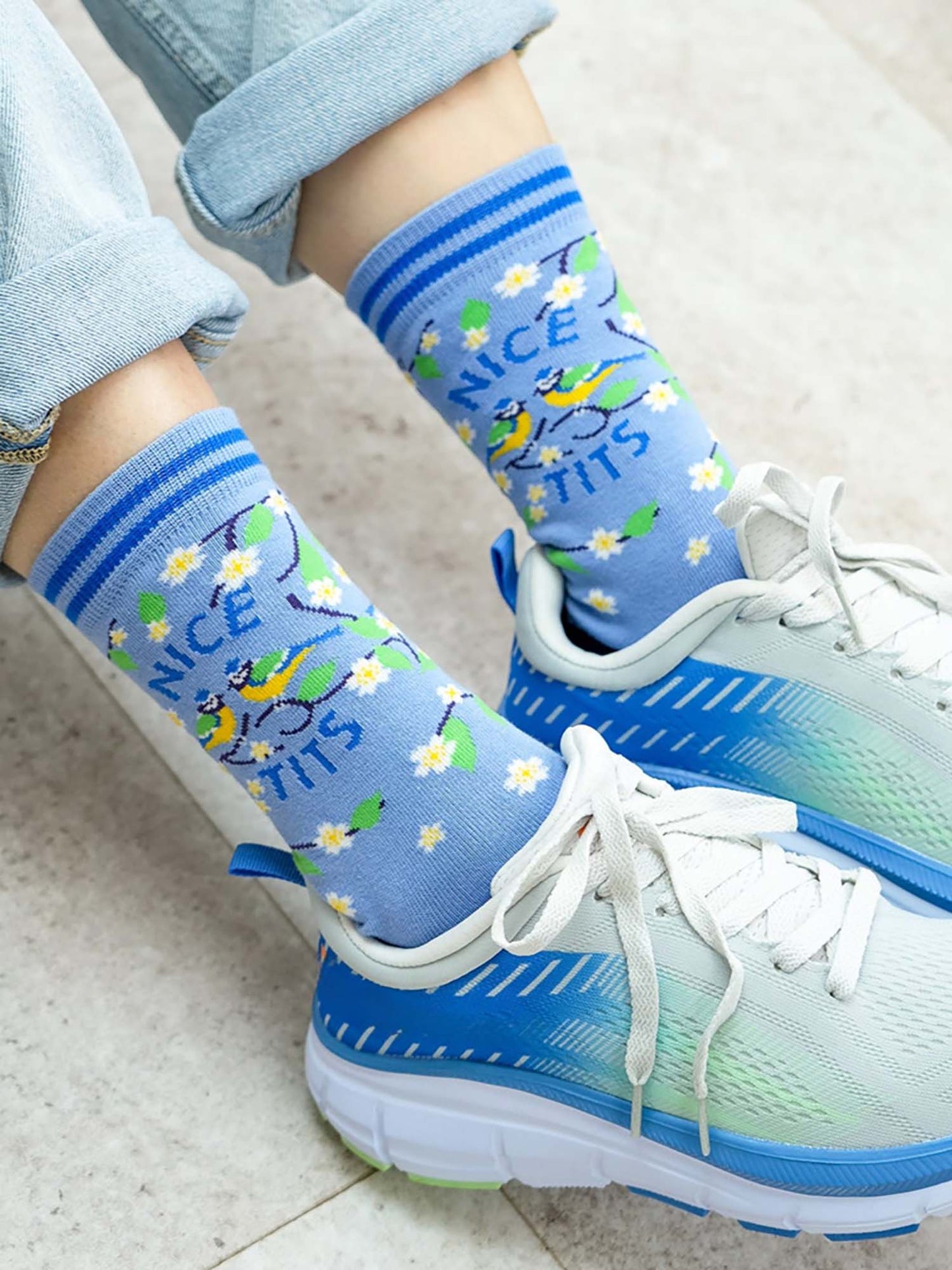 womens-combed-cotton-ankle-socks-blue-nice-tits-birds