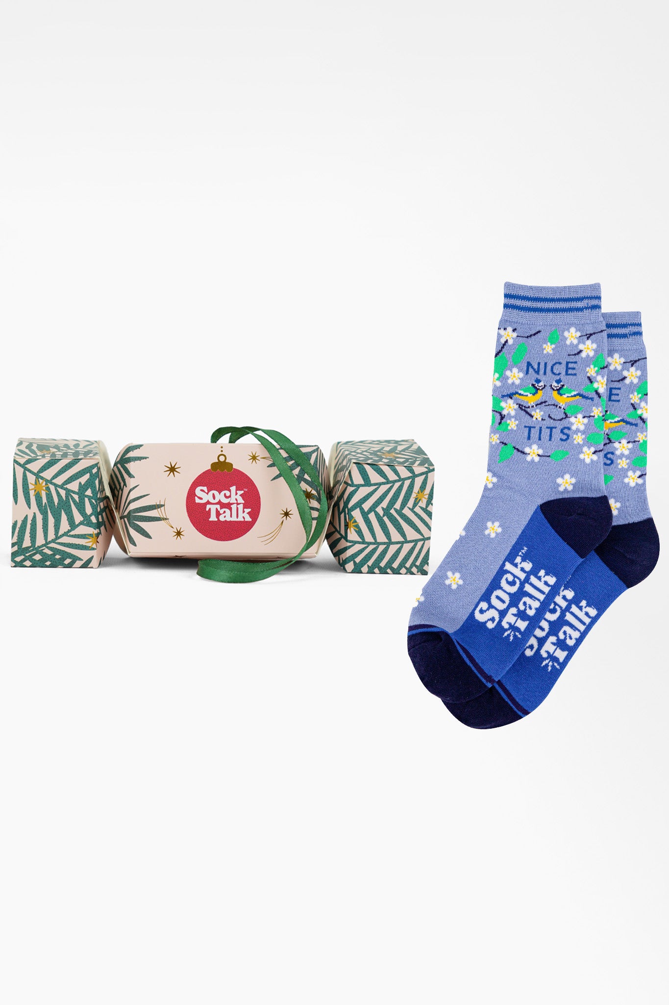 Nice Tits Combed Cotton Socks in a Christmas Cracker Gift Box