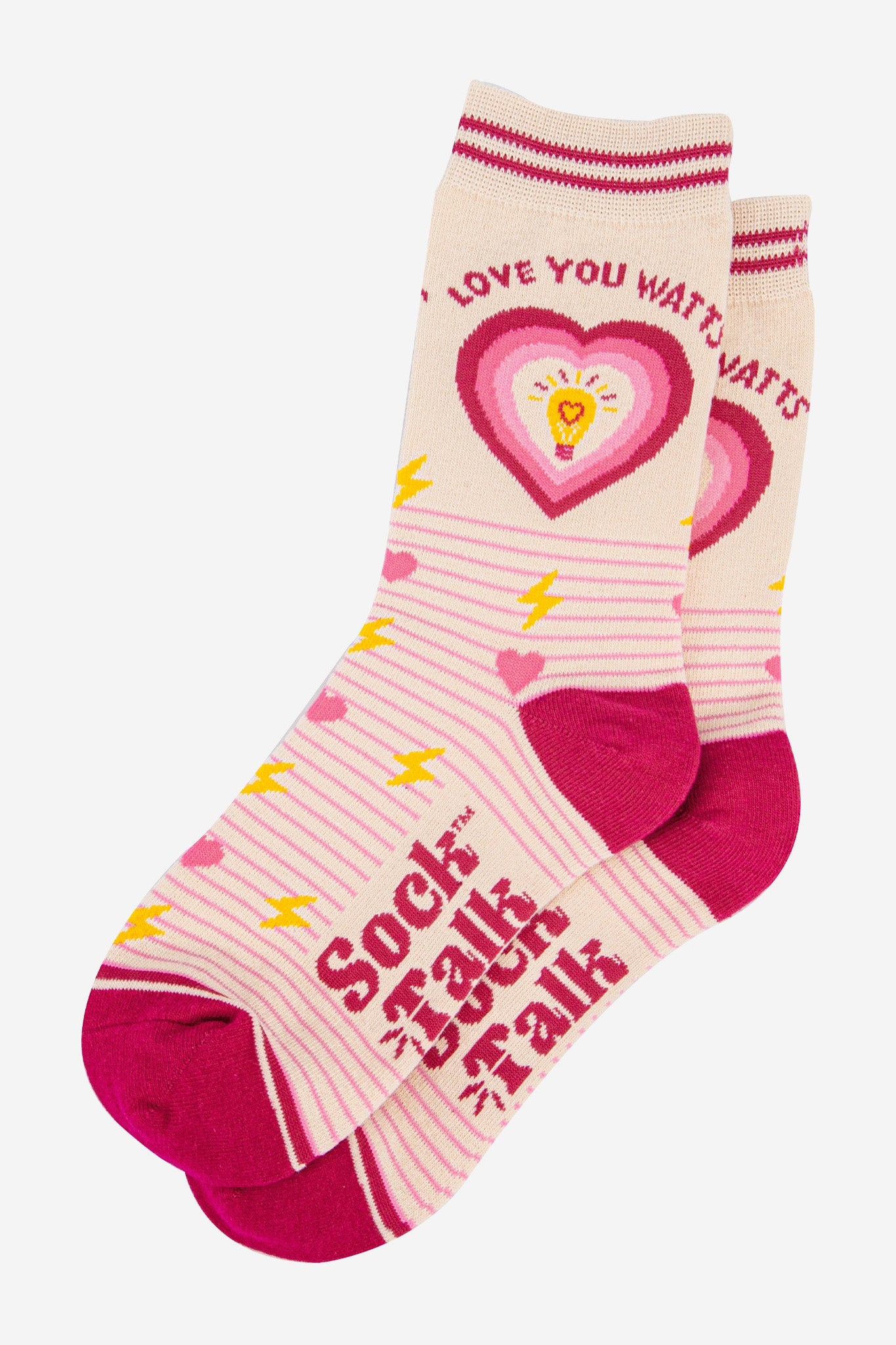 Love You Watts Combed Cotton Socks in a Christmas Cracker Gift Box