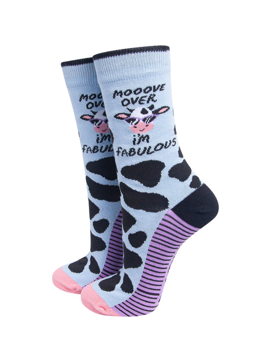 Mooove-Over-Combed-Cotton-Socks-in-Sky-Blue-On-Mannequin