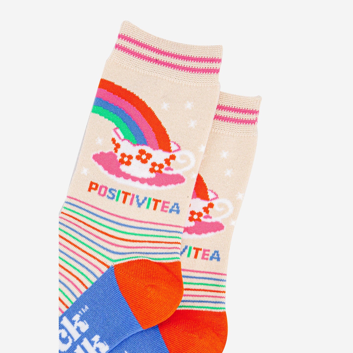 womens-combed-cotton-ankle-socks-cream-positivitea-close-up