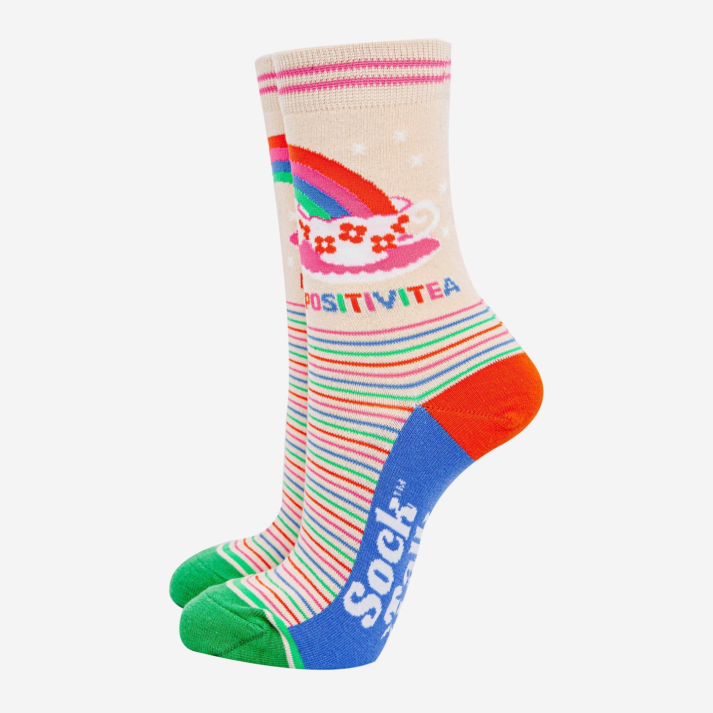 womens-combed-cotton-ankle-socks-cream-positivitea-inspirational