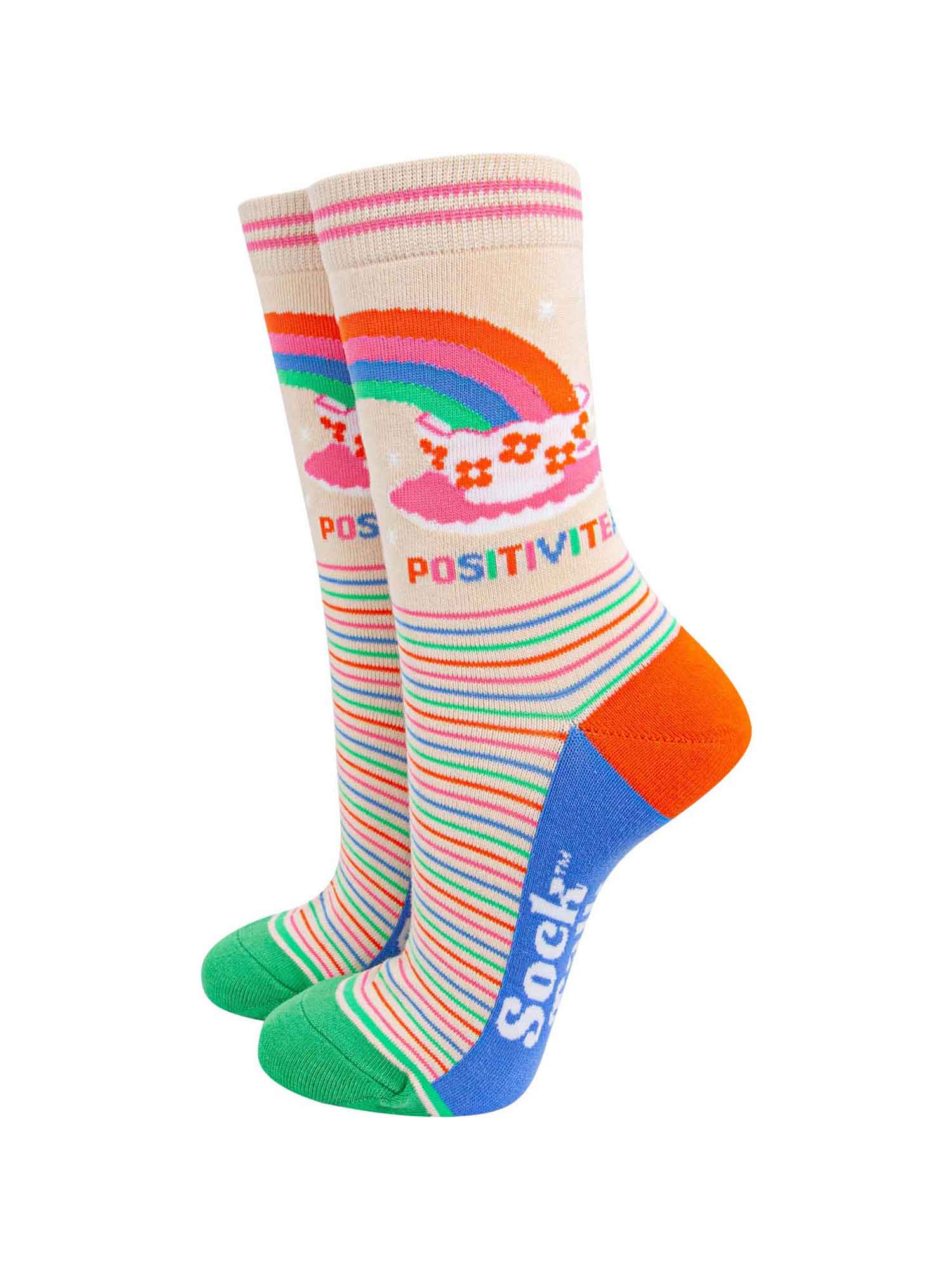 womens-combed-cotton-ankle-socks-cream-positivitea-inspirational