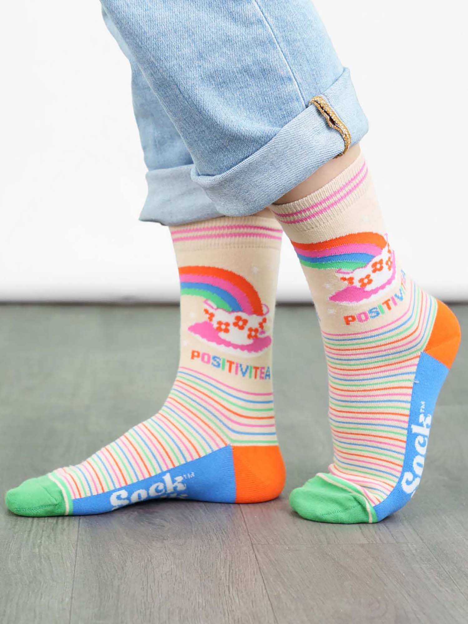 womens-combed-cotton-ankle-socks-cream-positivitea-inspirational