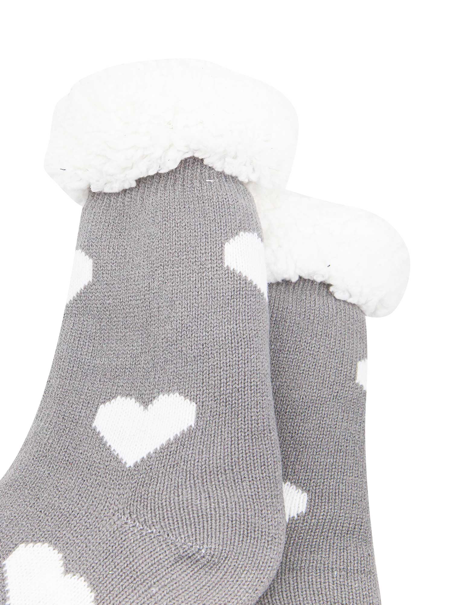 womens-long-slipper-socks-grey-heart-close-up-pattern