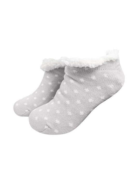 womens-short-slipper-socks-light-grey-spot-polka-dots