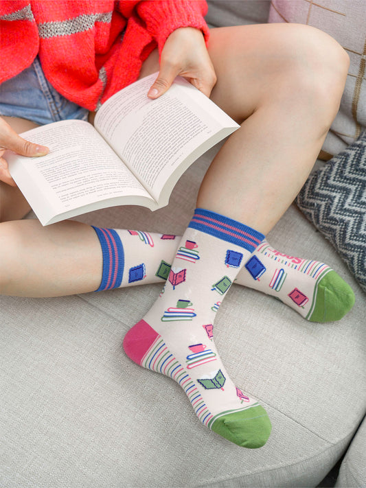 Book-Lover-Bamboo-Socks-in-Cream