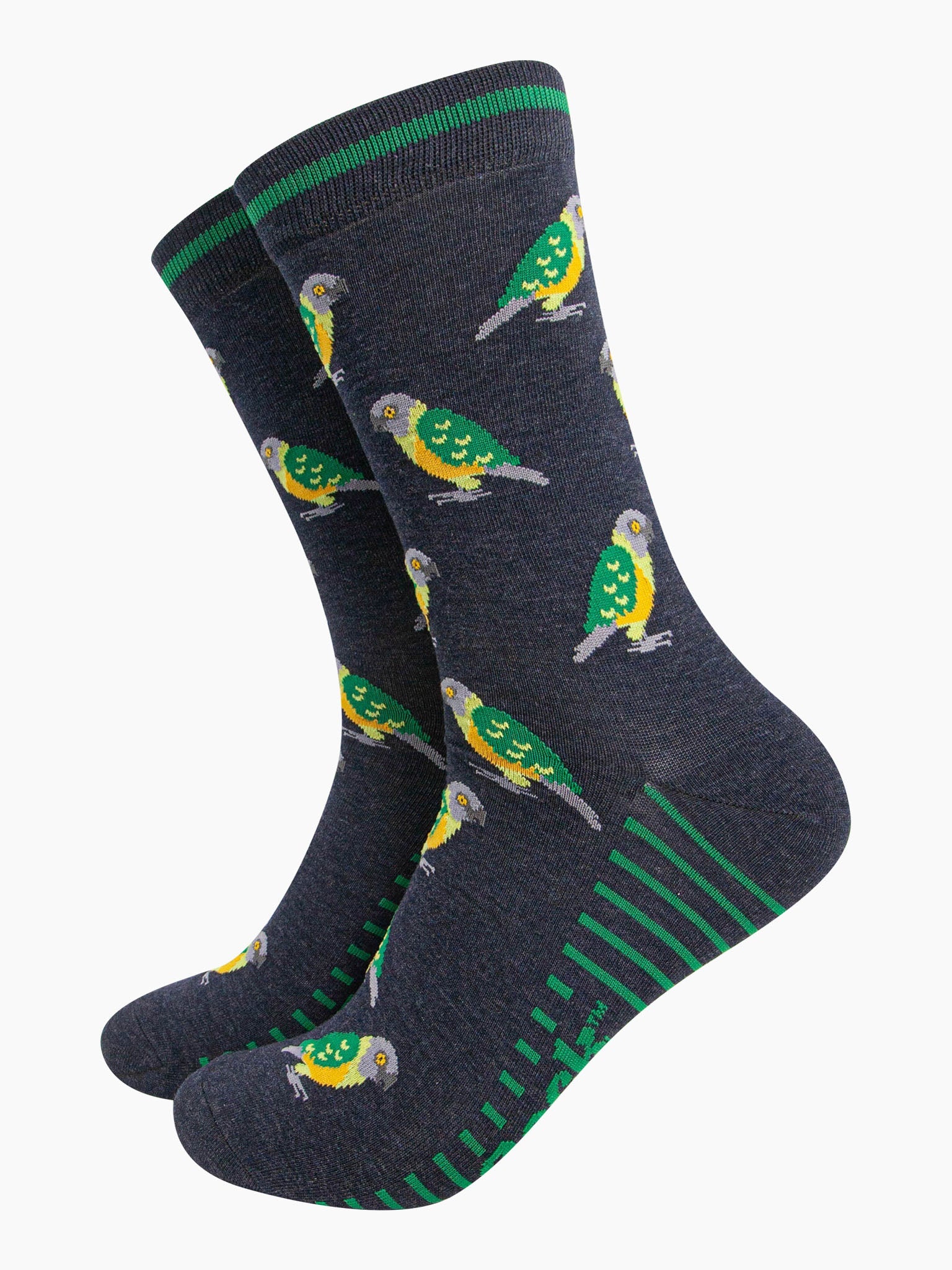 mens-bamboo-socks-navy-senegal-parrot-pattern-colourful-wild-birds