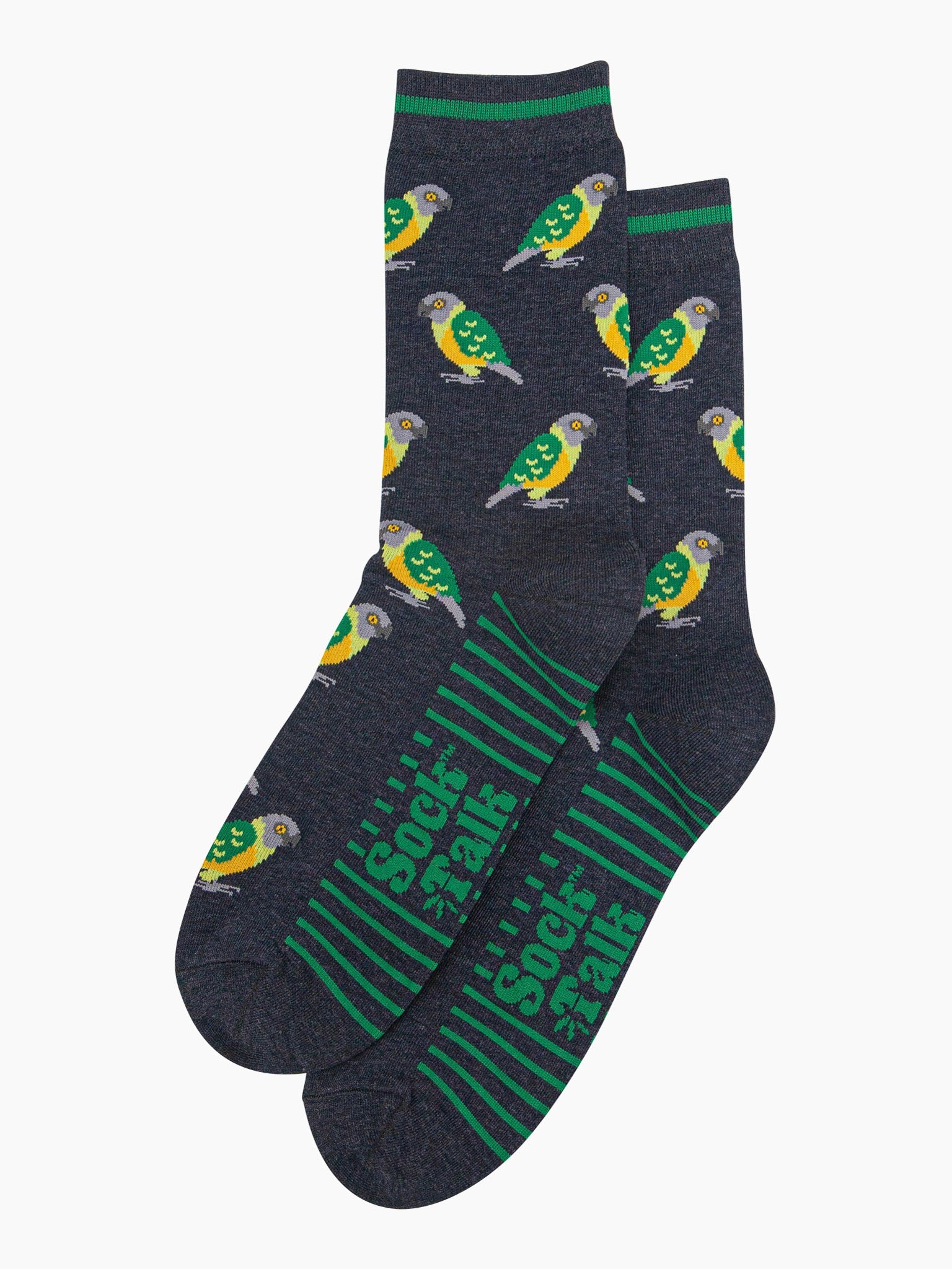 mens-bamboo-socks-navy-senegal-parrot-laying-flat-bird-pattern-repeats-over-the-design