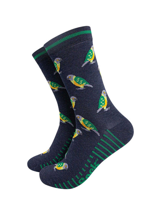 mens-bamboo-socks-navy-senegal-parrot-pattern-colourful-wild-birds