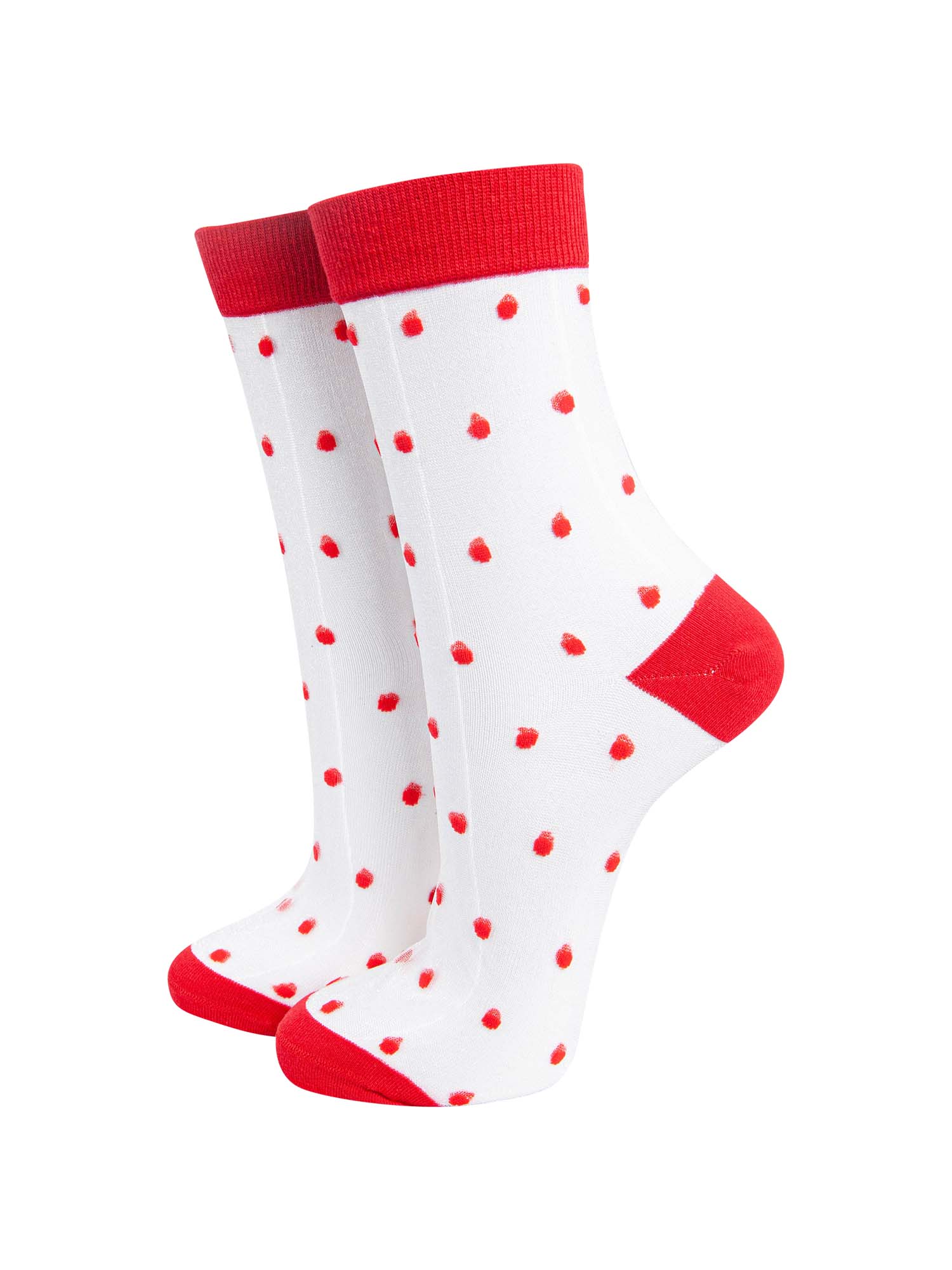 womens-sheer-ankle-socks-red-spots-popsocks-dotted