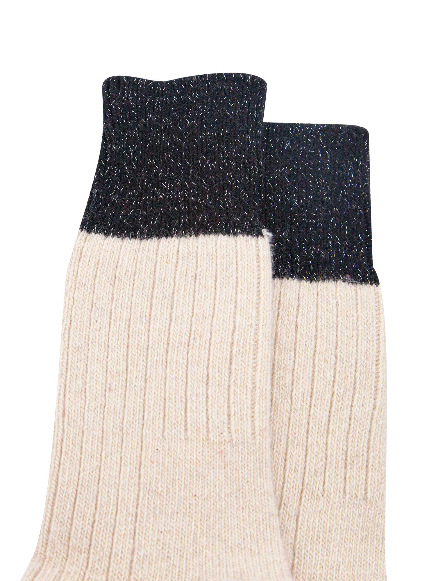 womens-mid-calf-socks-cream-black-colour-block-close-up-sparkly-cuffs