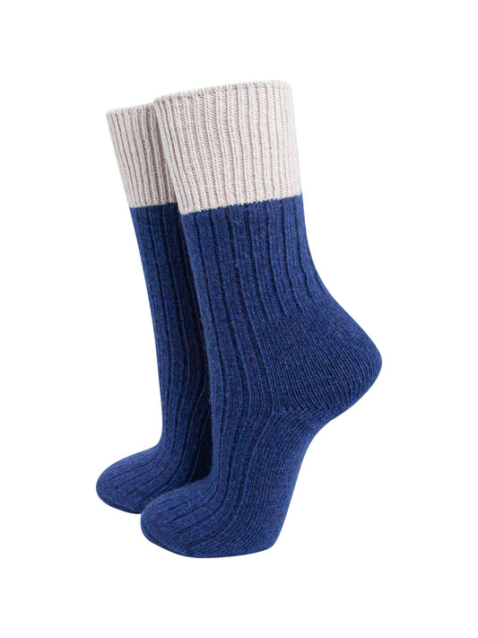 womens-mid-calf-socks-navy-blue-cream-colour-block-long-ribbed