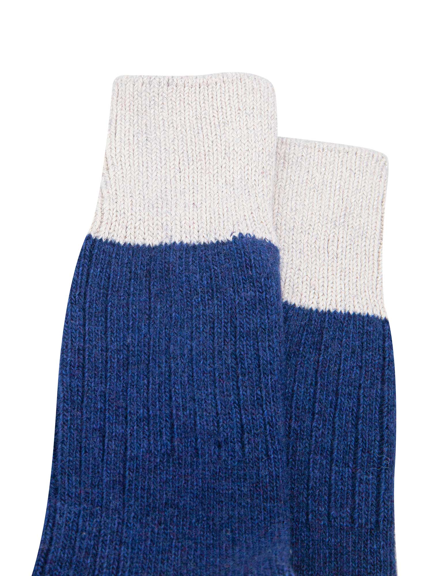 womens-mid-calf-socks-navy-blue-cream-colour-block-close-up-glitter-cuffs