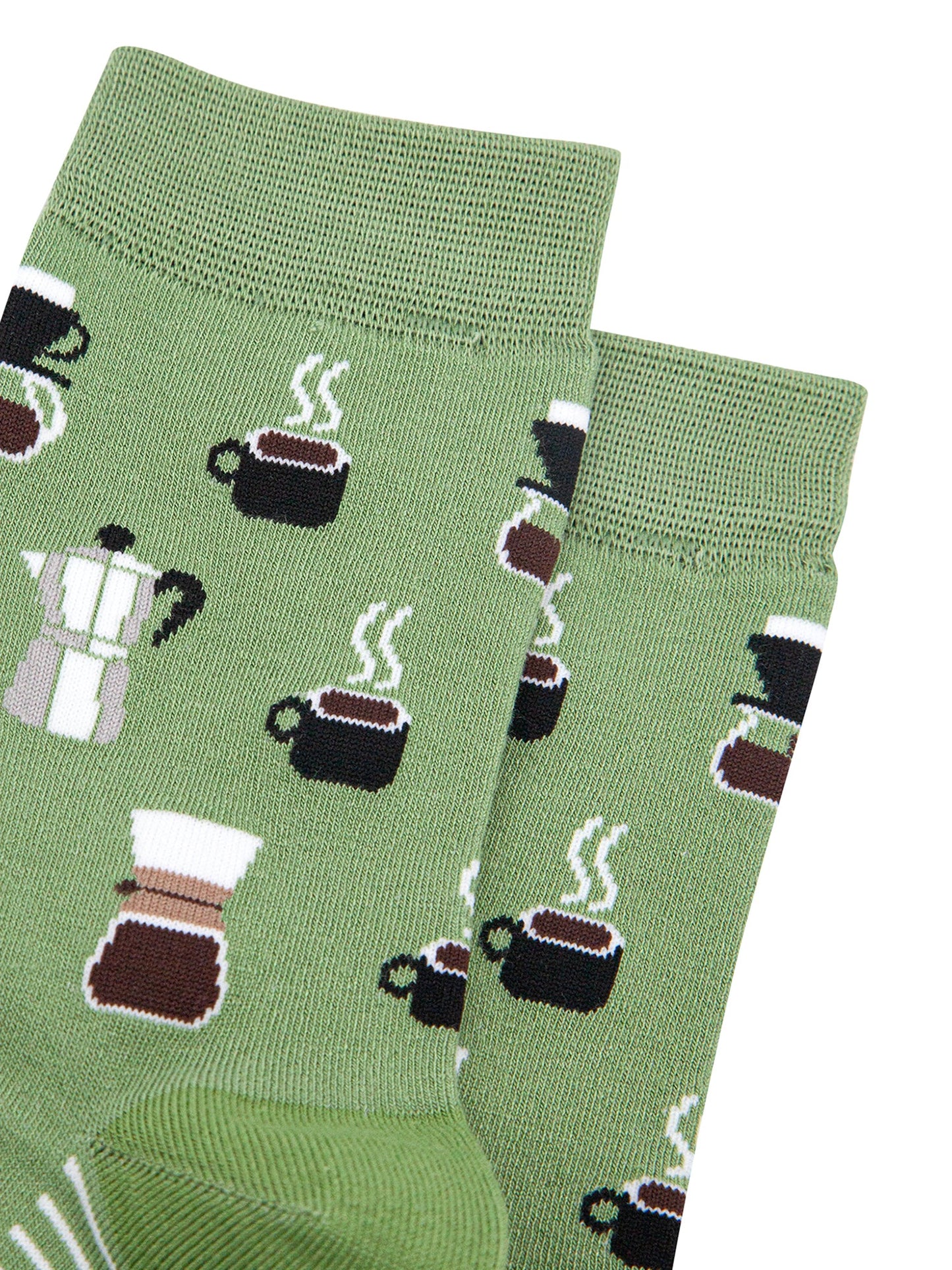 Coffee-Lovers-Bamboo-Socks-in-Green-Close-Up