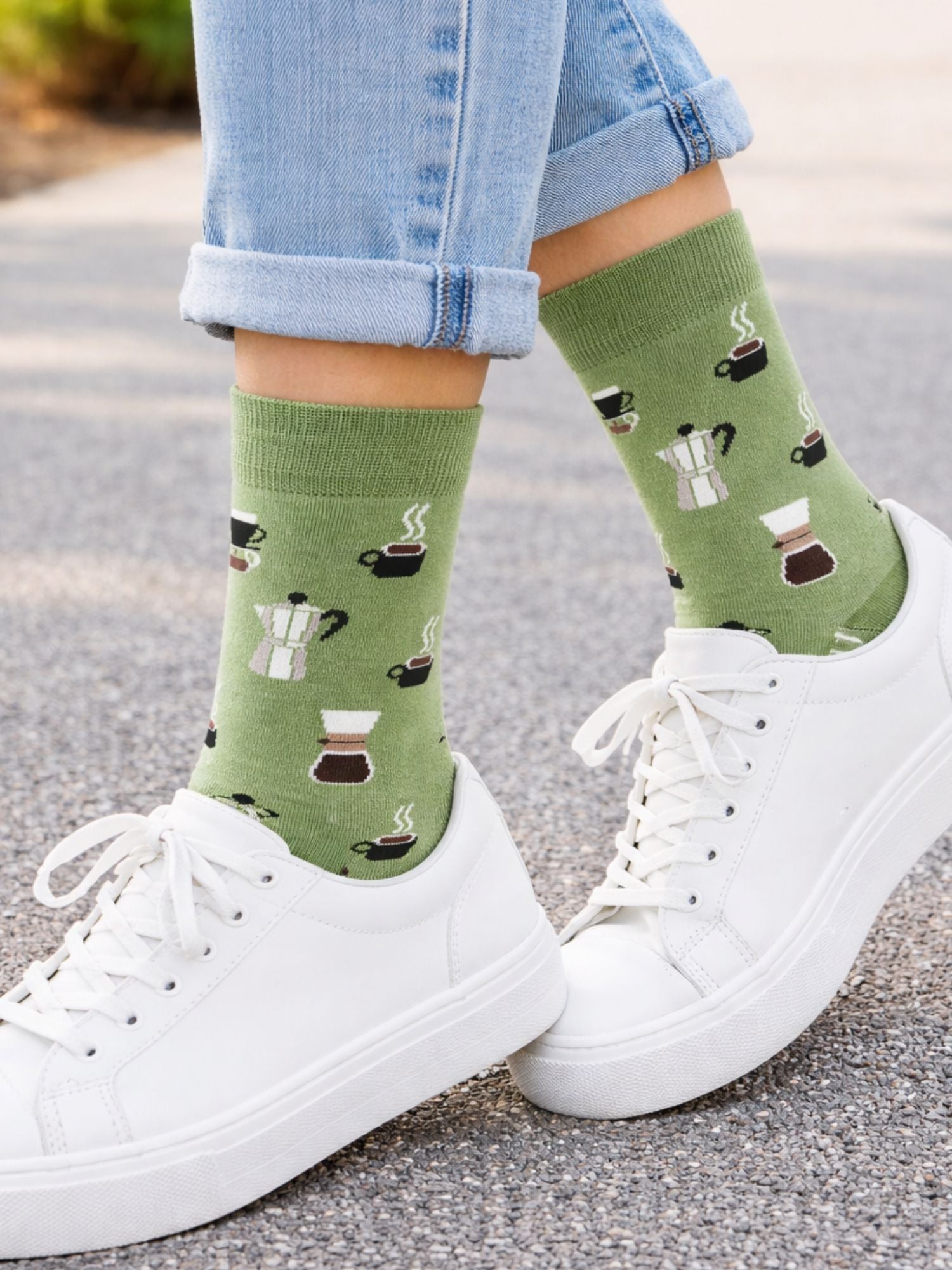Coffee-Lovers-Bamboo-Socks-in-Green