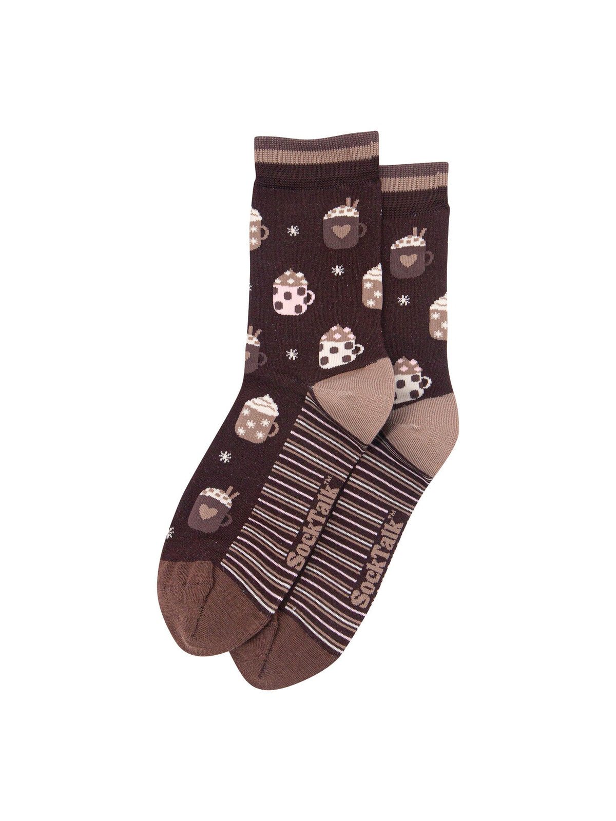 Hot-Chocolate-Drink-Bamboo-Crew-Socks-Christmas-Cracker-Gift-Box-in-Brown