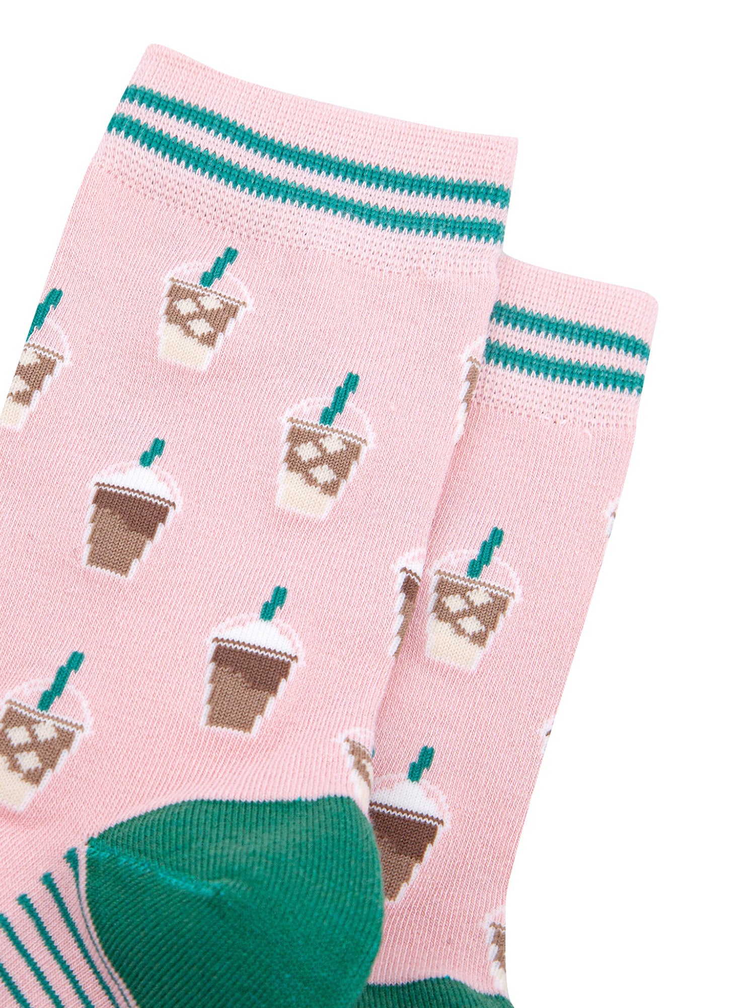 Iced-Coffee-Bamboo-Socks-in-Pink-Close-Up