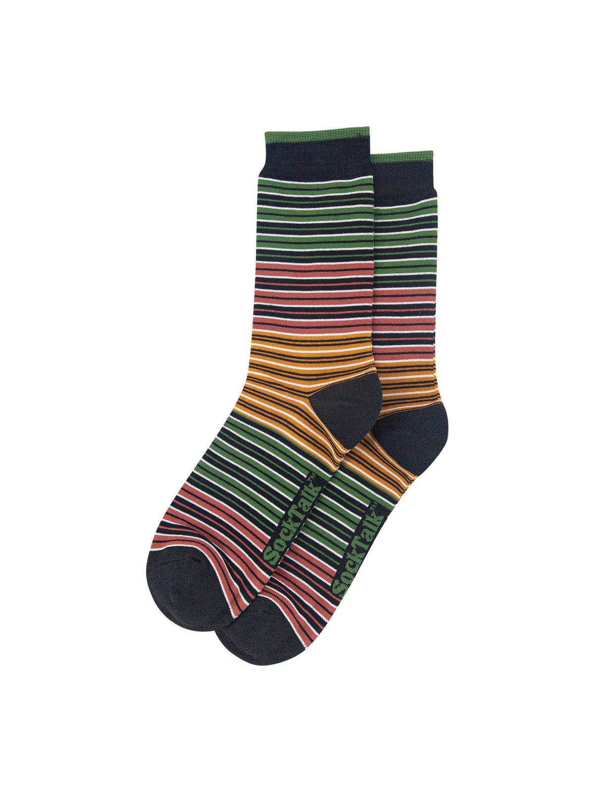 Stripe-Bamboo-Crew-Socks-Christmas-Cracker-Gift-Box-in-Khaki/Orange