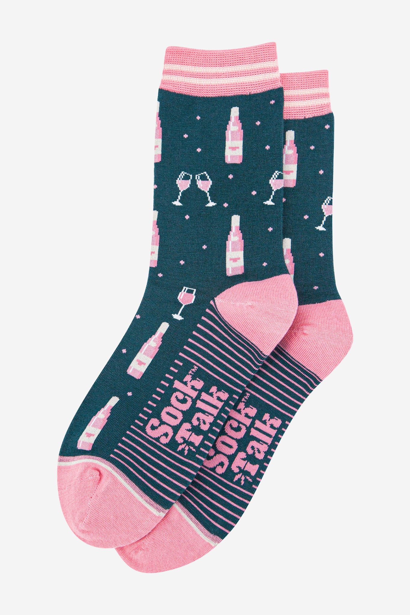 Rosé Wine Bamboo Ankle Socks in a Christmas Cracker Gift Box