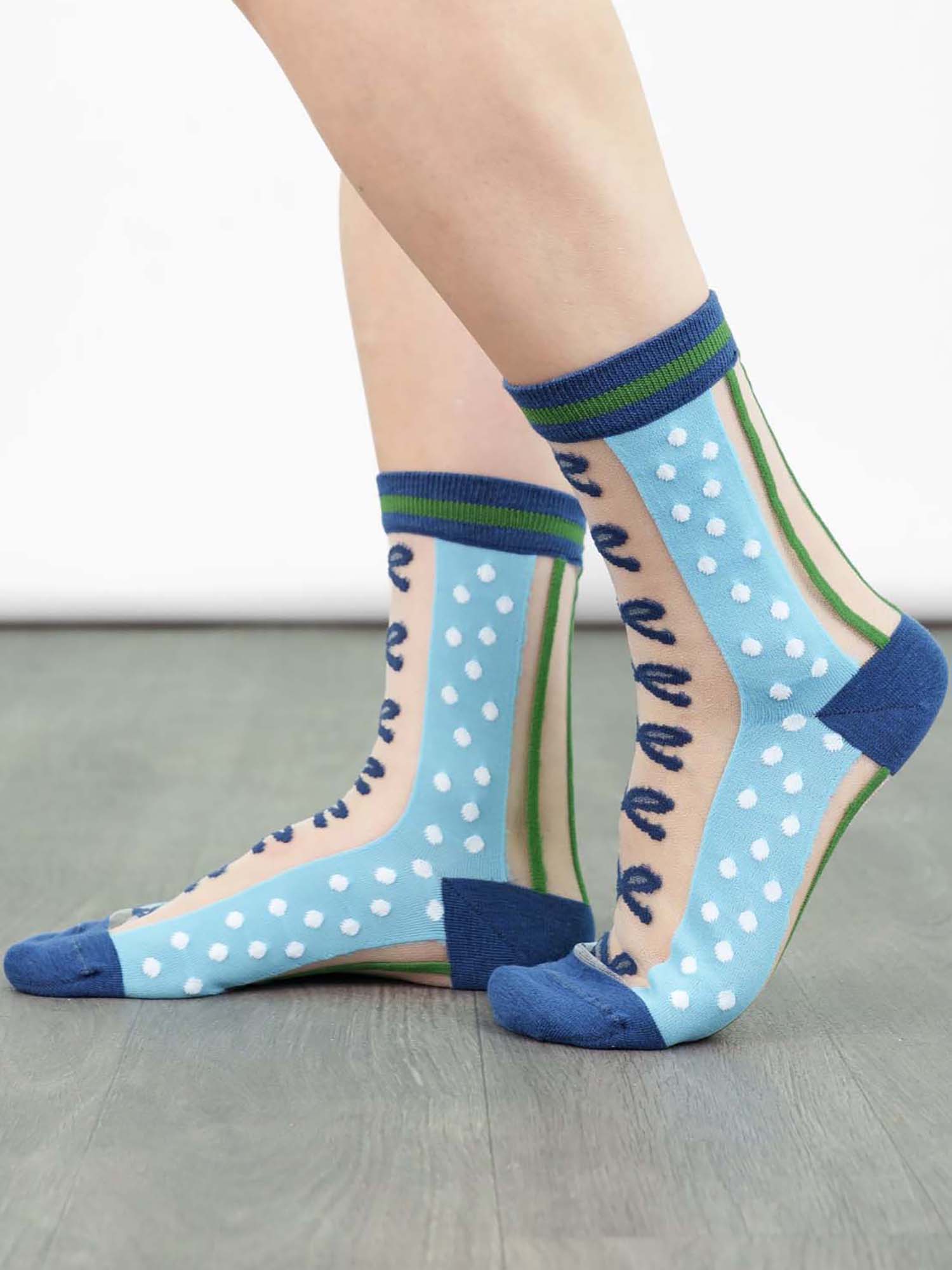 womens-sheer-ankle-socks-blue-green-stripe-bow-popsocks-nylons