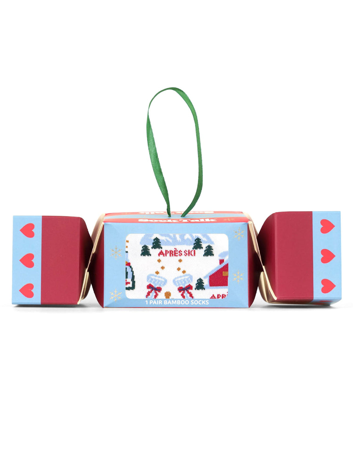 Apres-Ski-Bamboo-Crew-Socks-Christmas-Cracker-Gift-Box-in-White/Red