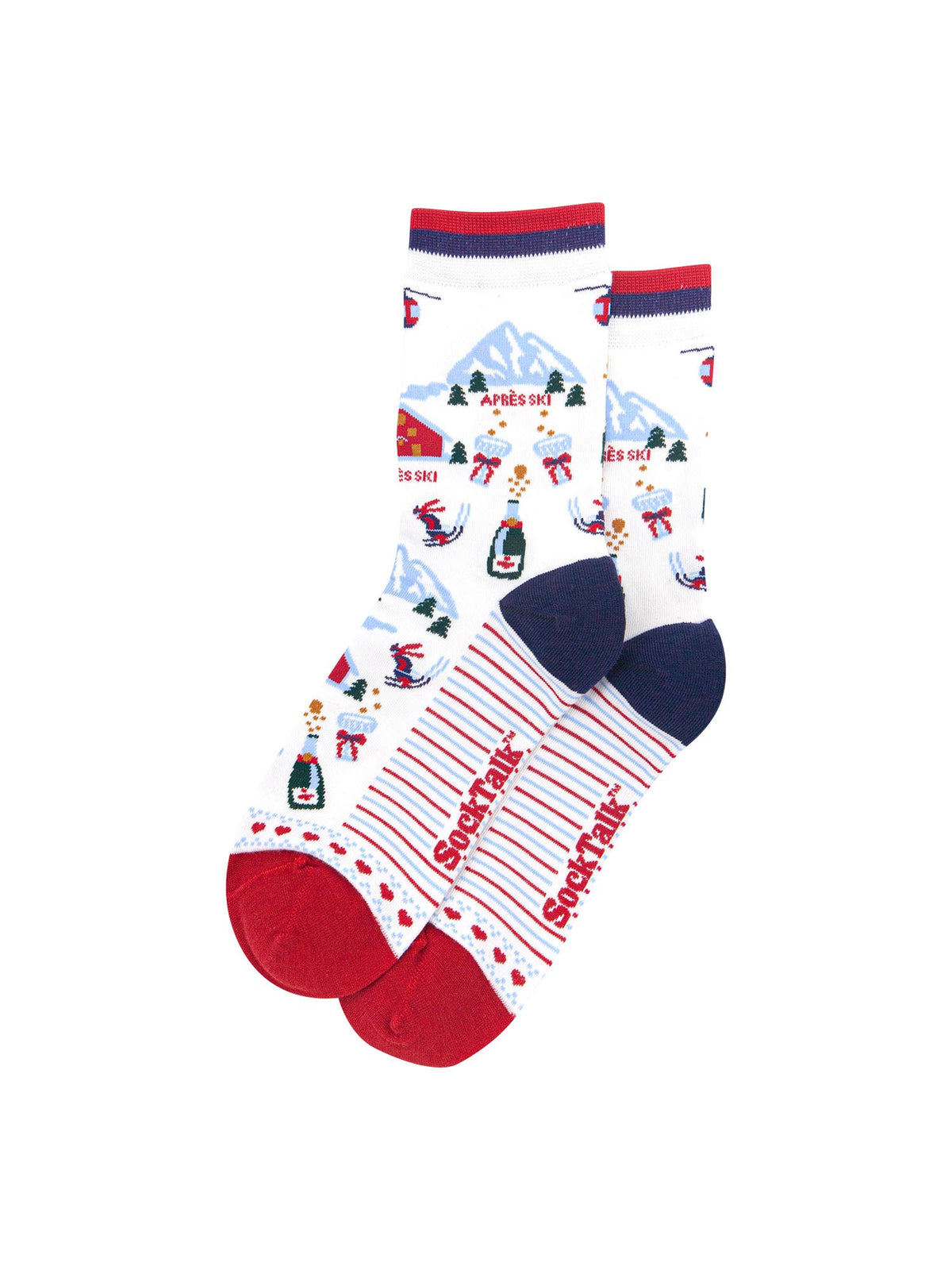 Apres-Ski-Bamboo-Crew-Socks-Christmas-Cracker-Gift-Box-in-White/Red