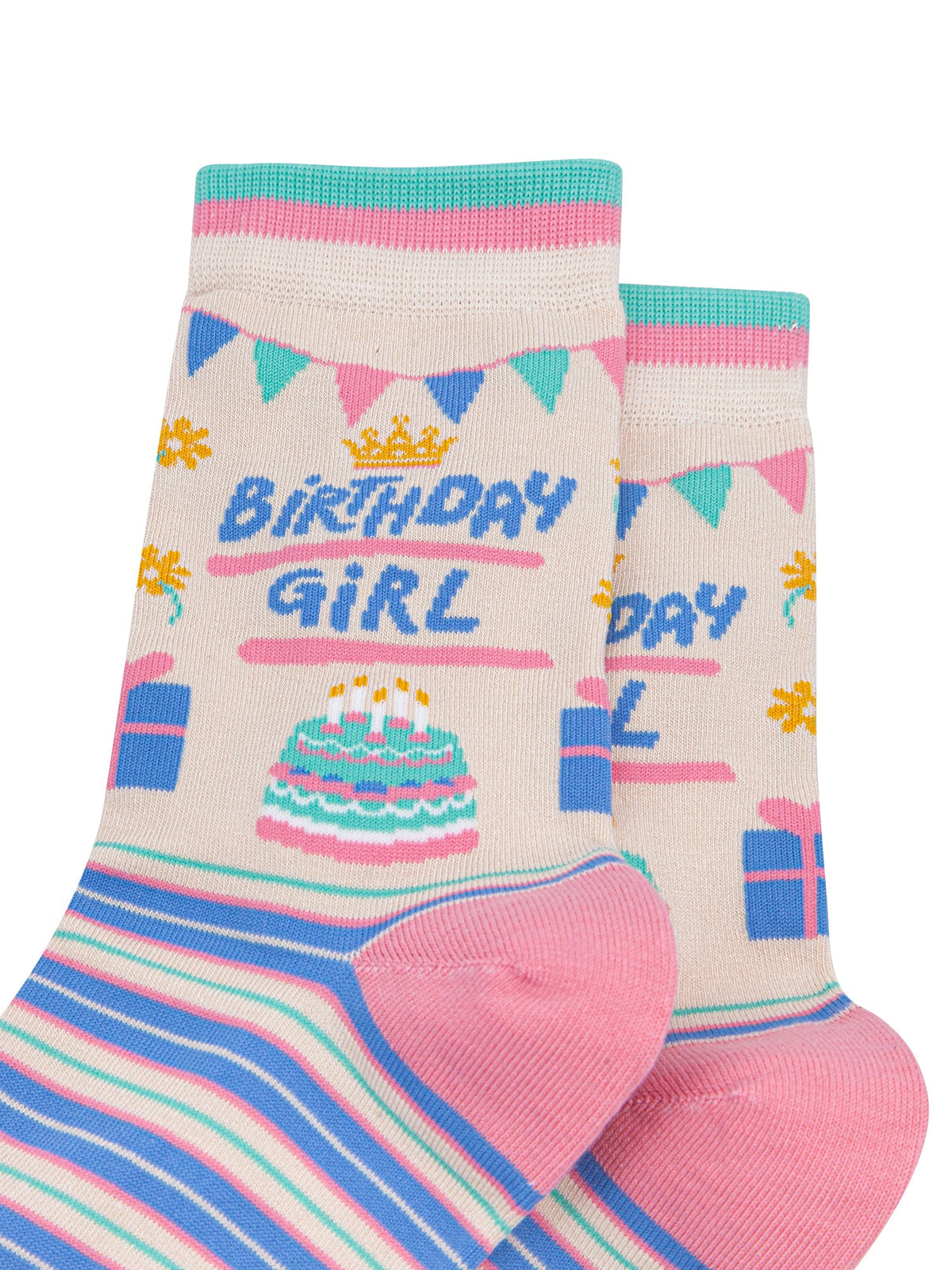 Birthday-Girl-Women's-Bamboo-Socks-in-Cream-Close-Up
