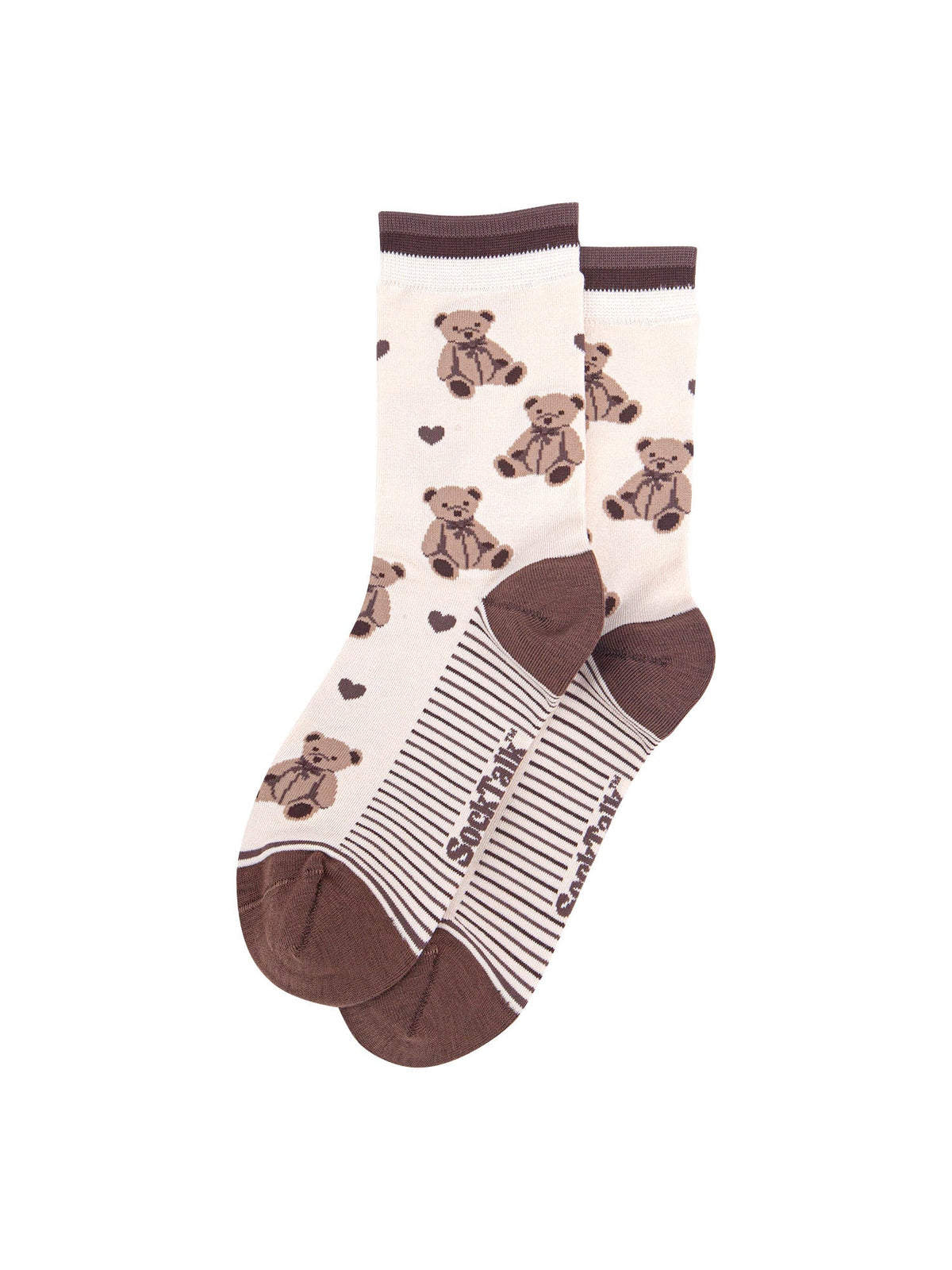 Teddy-Bear-Bamboo-Crew-Socks-Christmas-Cracker-Gift-Box-in-Cream