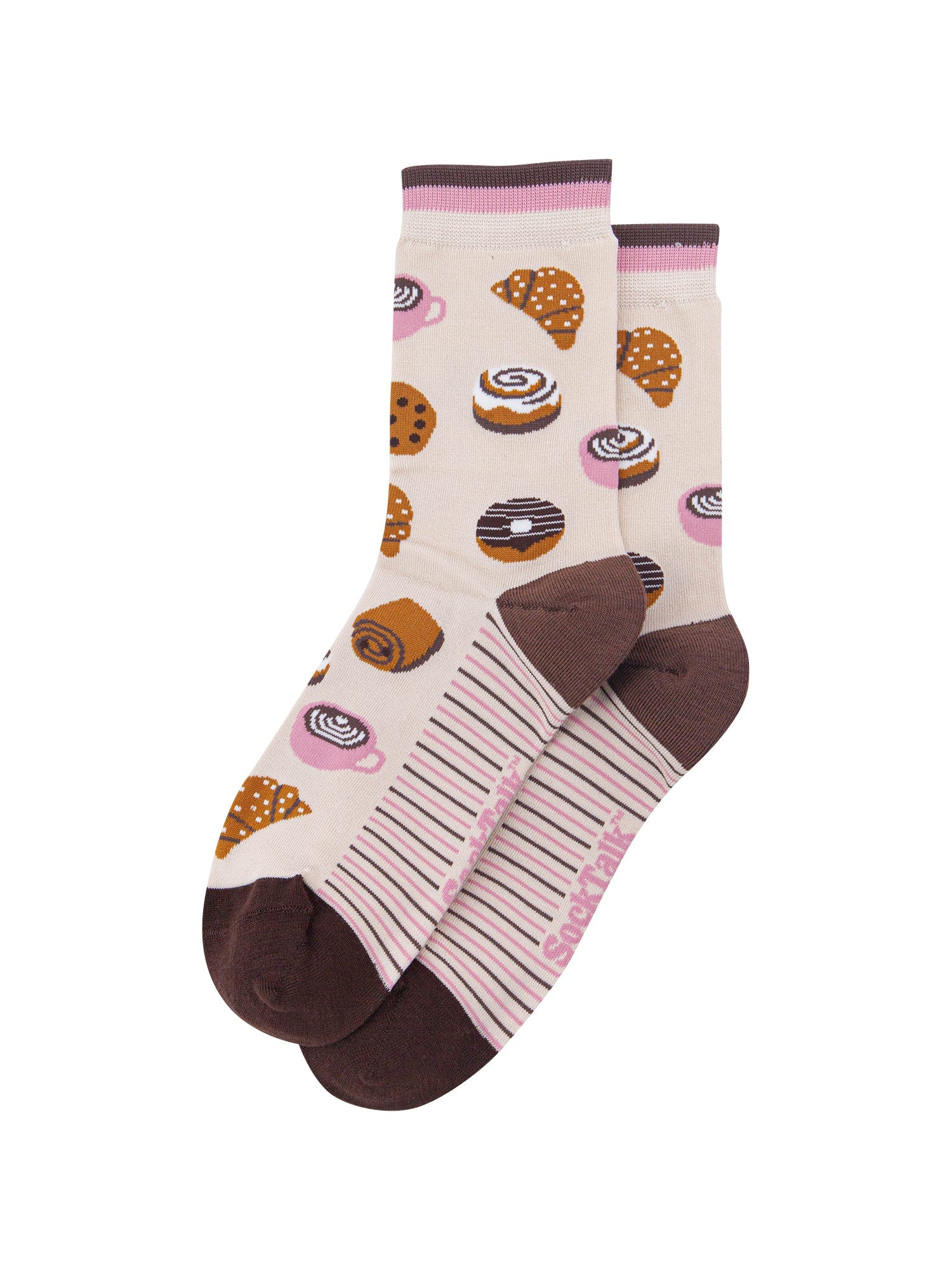 Bakery-Women's-Bamboo-Socks-in-Cream-Laid-Flat