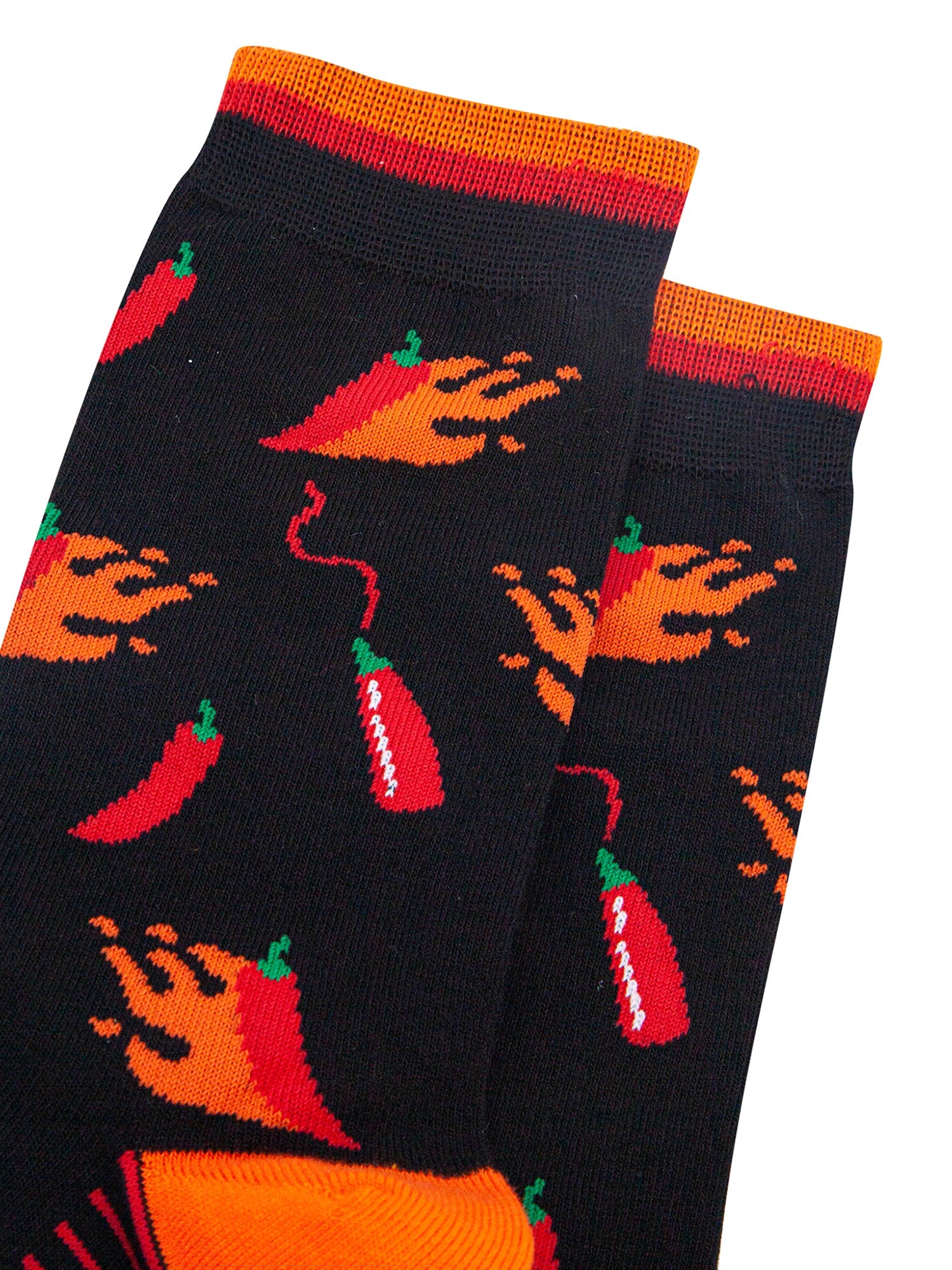 Hot-Chillies-Bamboo-Socks-in-Black-Closeup