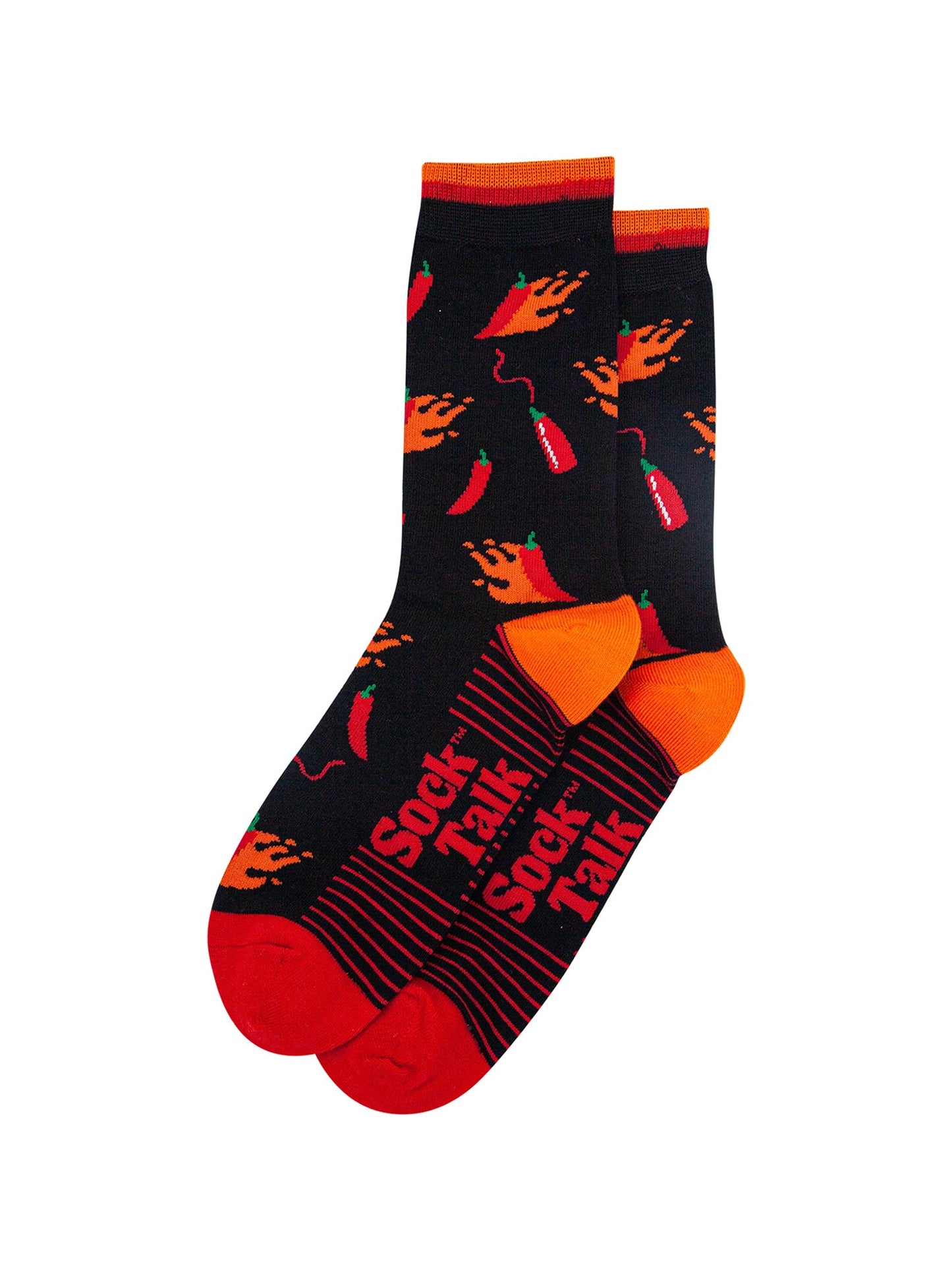 Hot-Chillies-Bamboo-Socks-in-Black-Lying-Flat