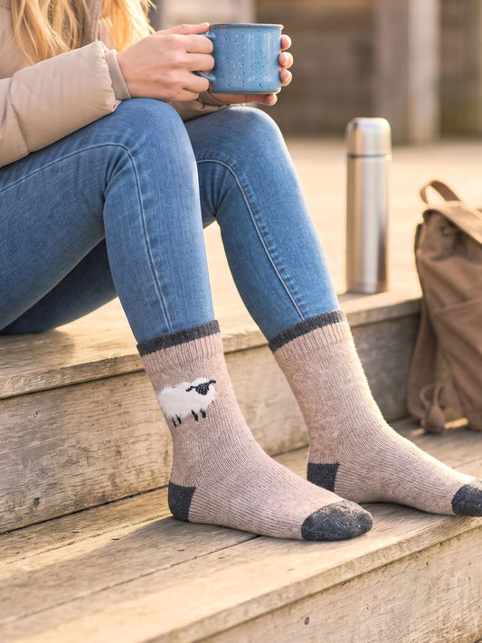 Sheep-Wool-Fluffy-Element-Socks-in-Beige