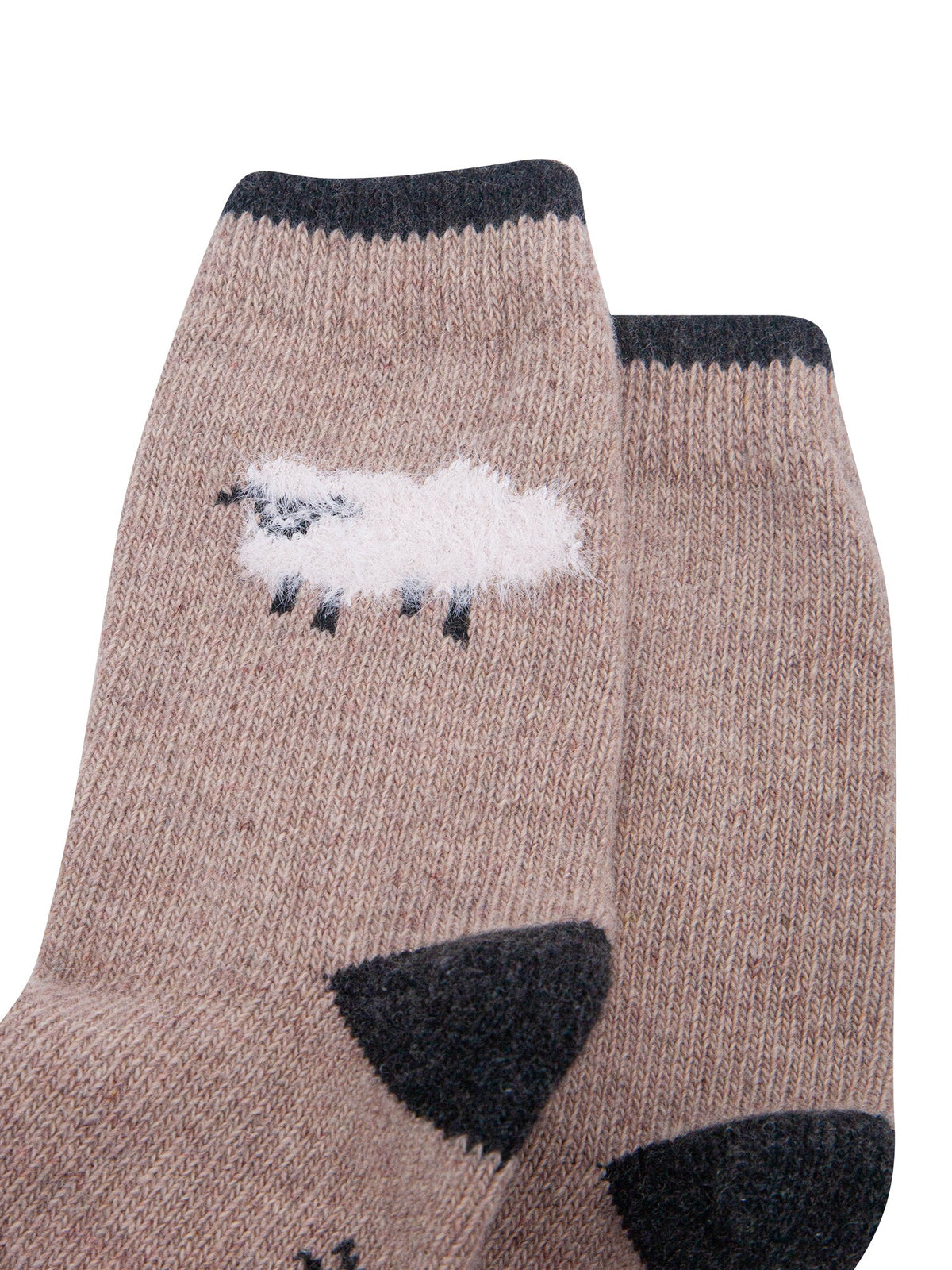 Sheep-Wool-Fluffy-Element-Socks-in-Beige-Close-Up