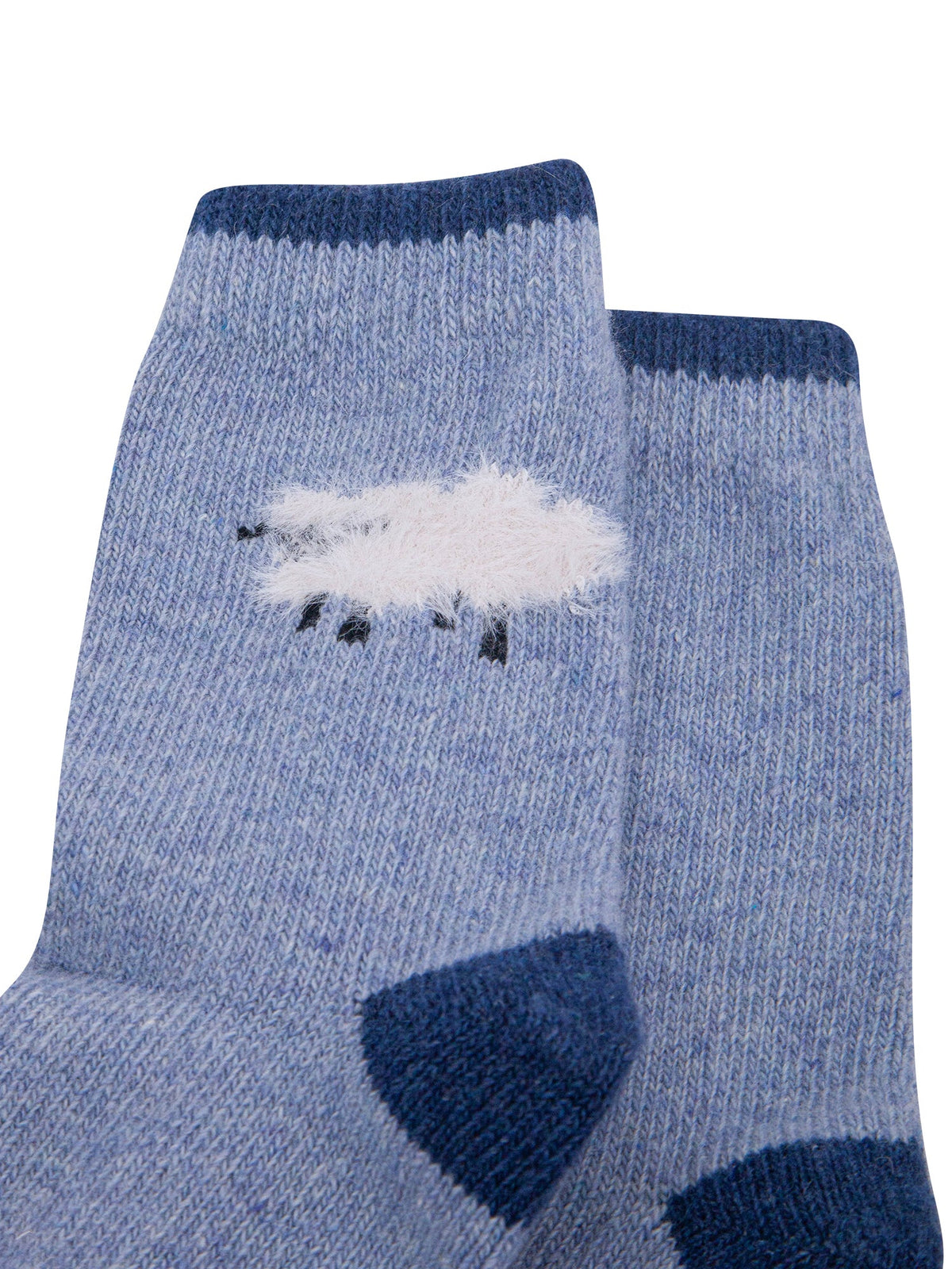 Sheep-Wool-Fluffy-Element-Socks-in-Denim-Blue-Close-Up