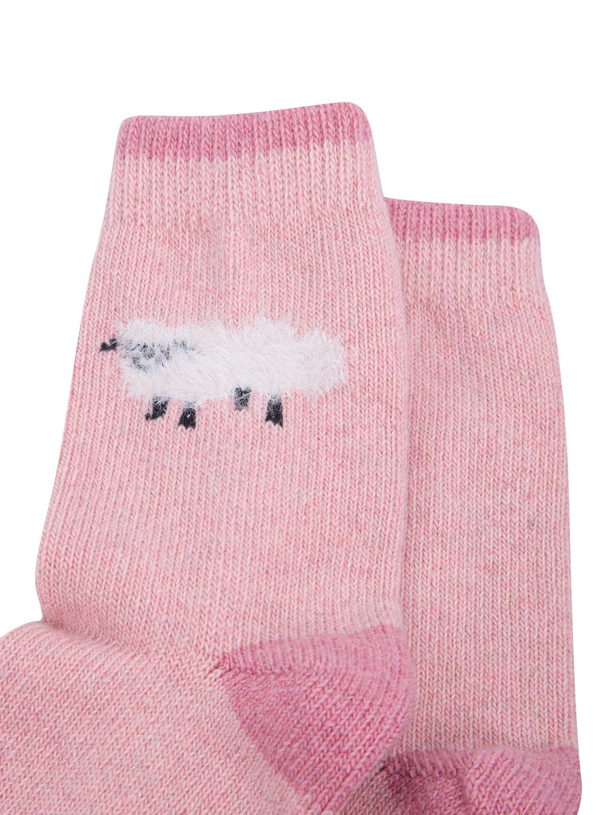 Sheep-Wool-Fluffy-Element-Socks-in-Pink-Close-Up