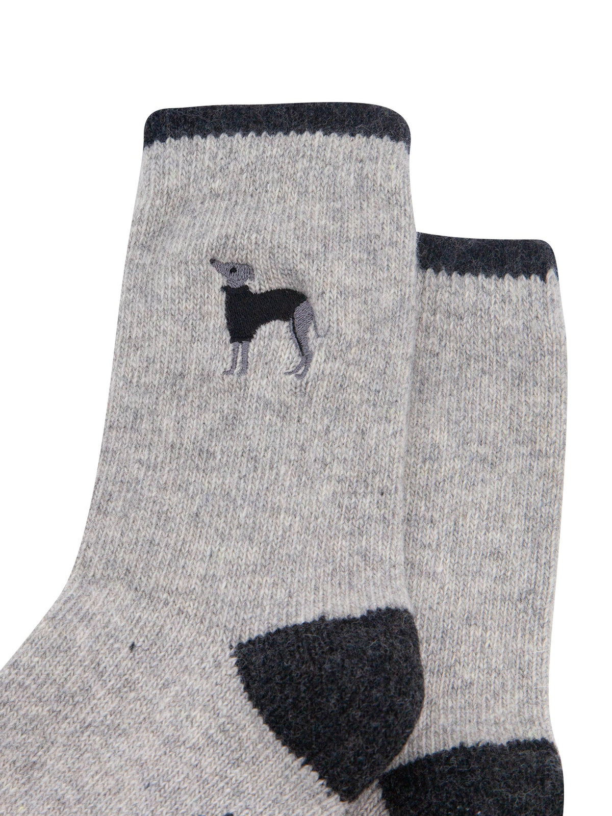 Greyhound-Embroidered-Wool-Socks-in-Grey-Marl-Close-Up