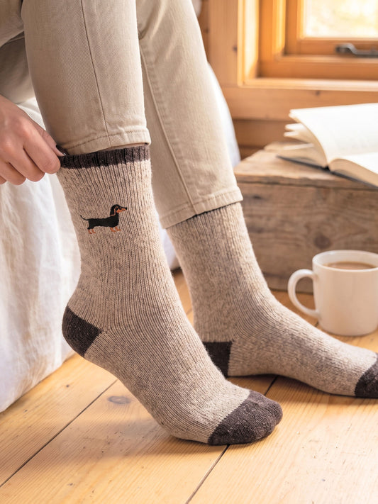 Sausage-Dog-Embroidered-Wool-Socks-in-Beige