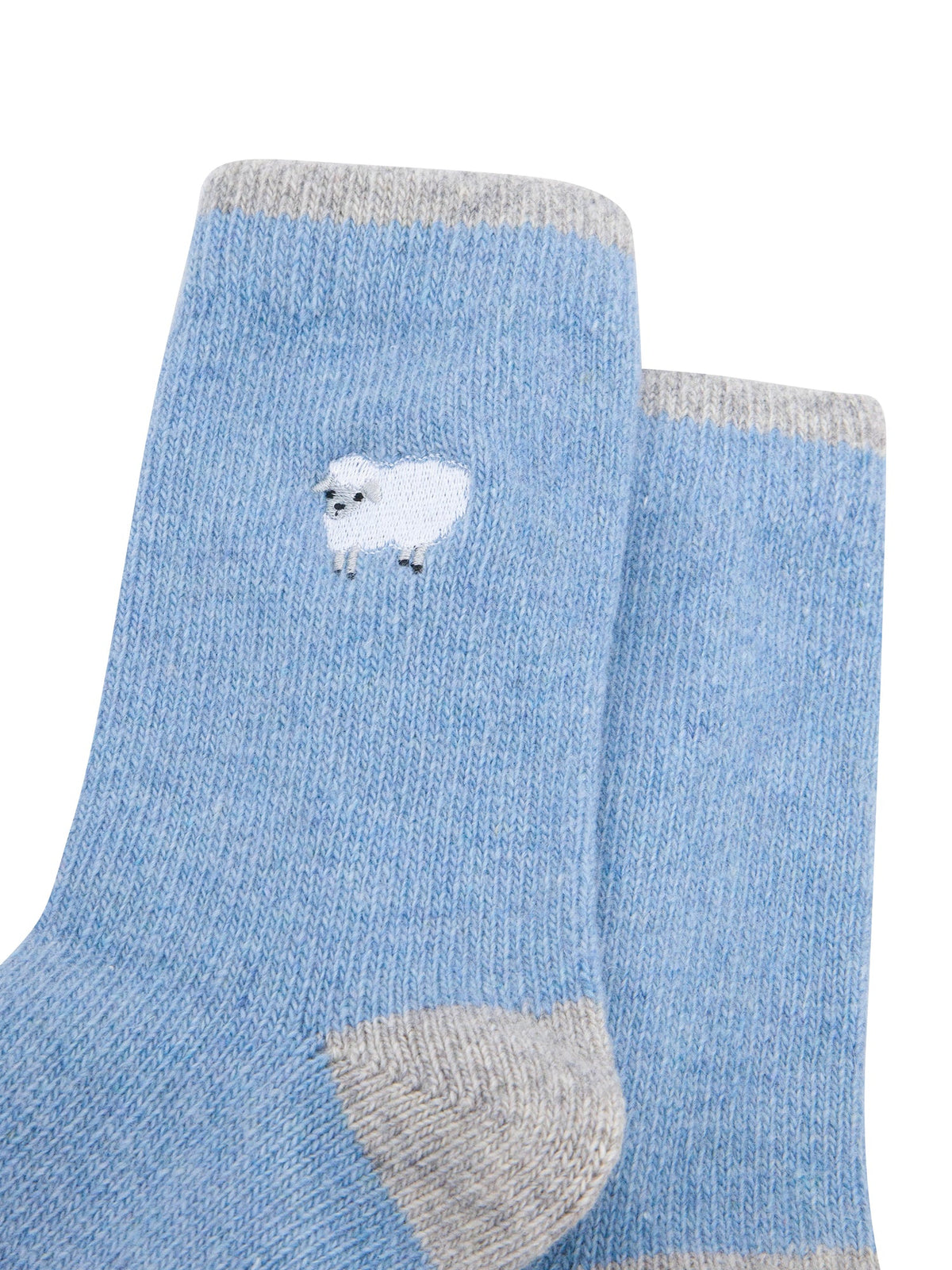 Sheep-Embroidered-Wool-Socks-in-Sky-Blue-Close-Up