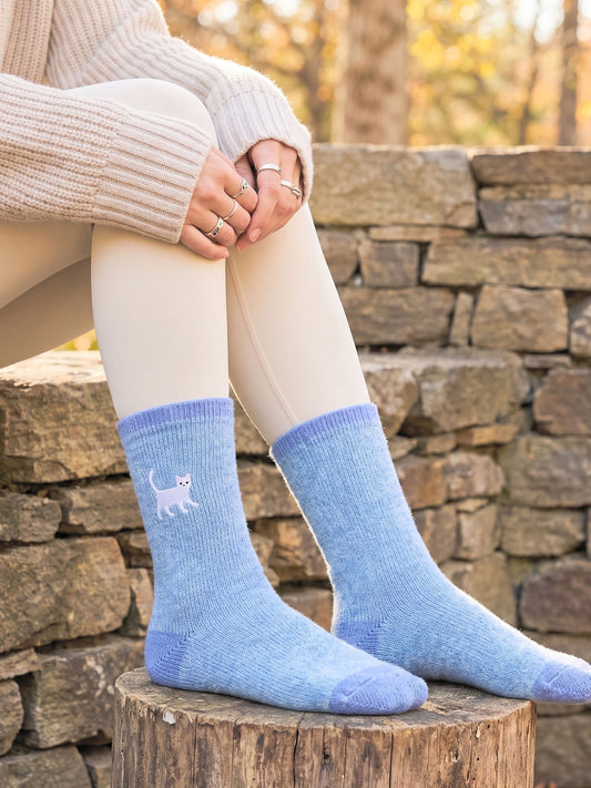 White-Cat-Embroidered-Wool-Socks-in-Sky-Blue