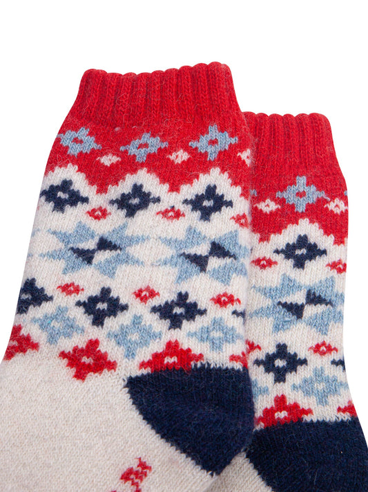 Star-Patterned-Wool-Socks-in-Cream/Red/Sky-Blue-Close-Up