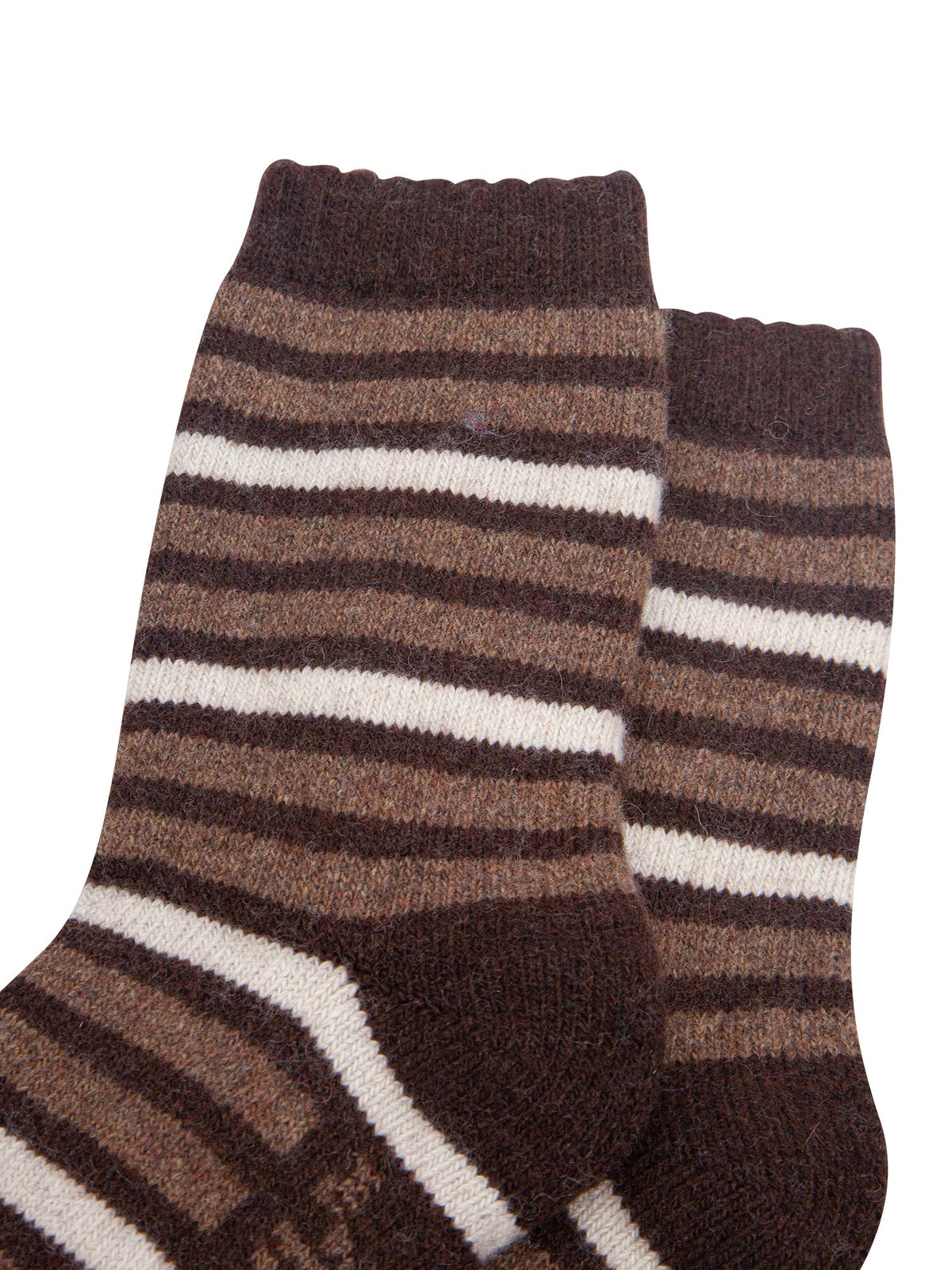 Stripe-Patterned-Wool-Socks-in-Brown-Close-Up