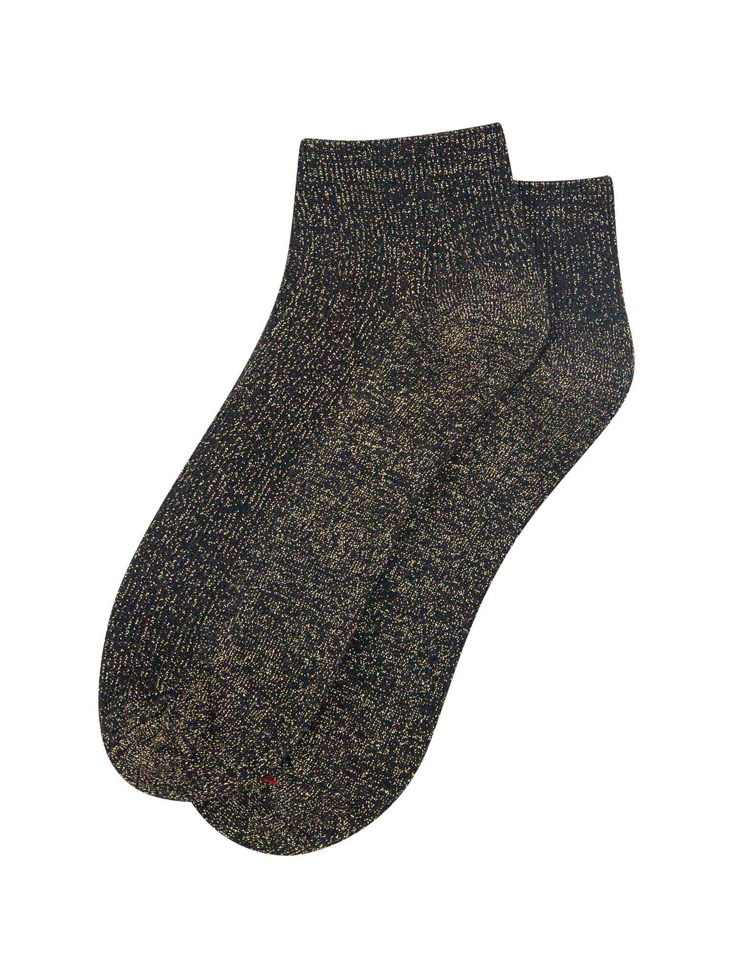 gold and black glitter anklet socks