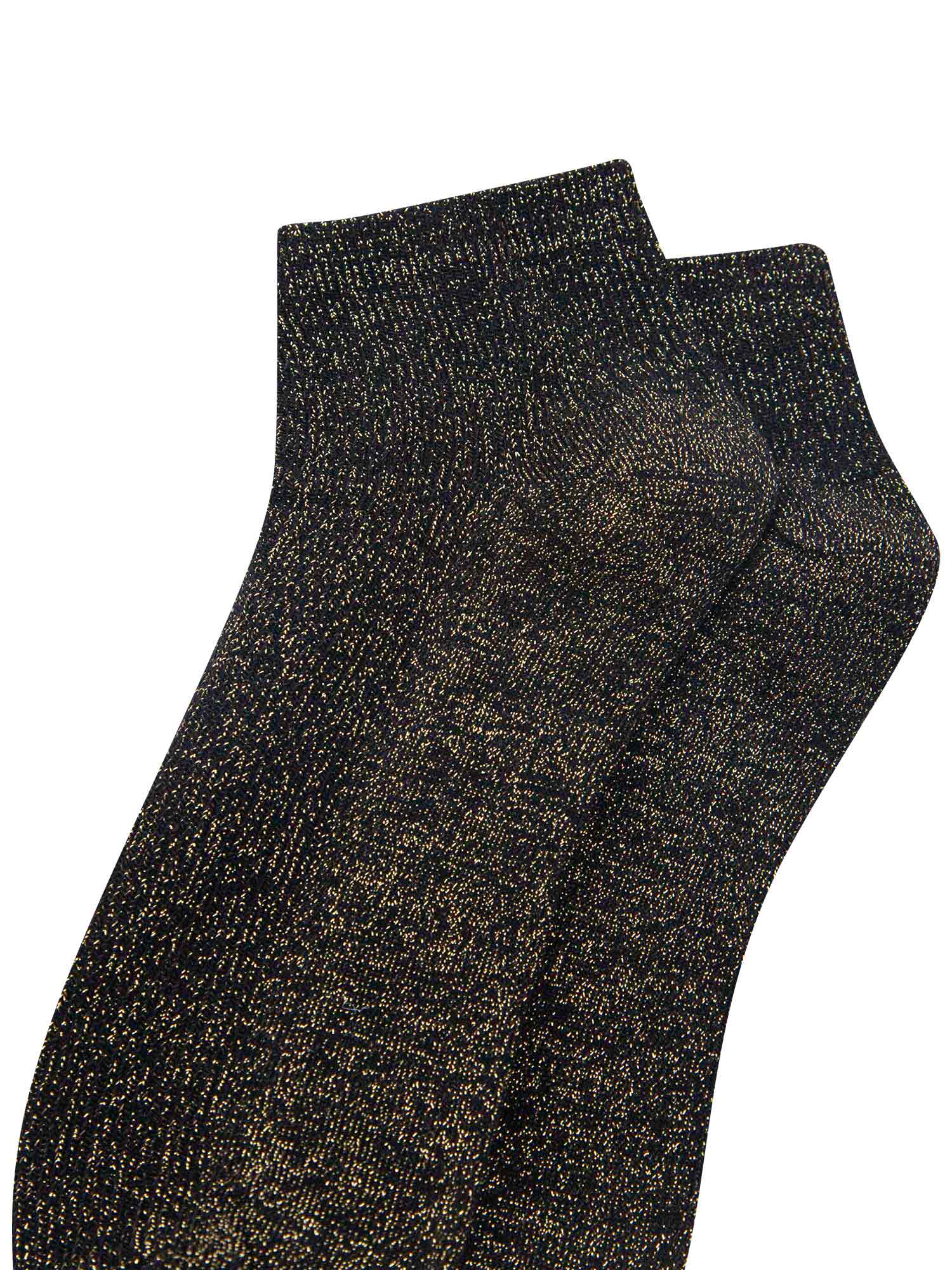gold and black glitter anklet socks