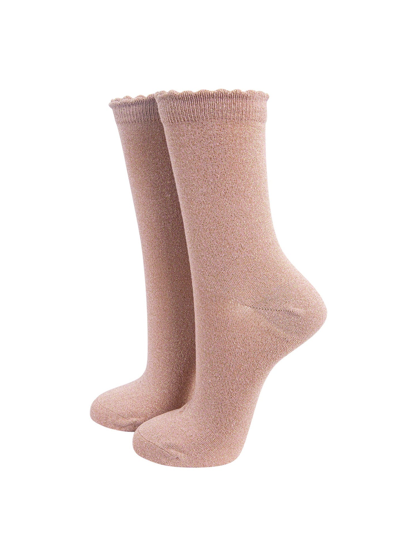 Plain-Combed-Cotton-Glitter-Socks-in-Pink-Gold-Mannequin