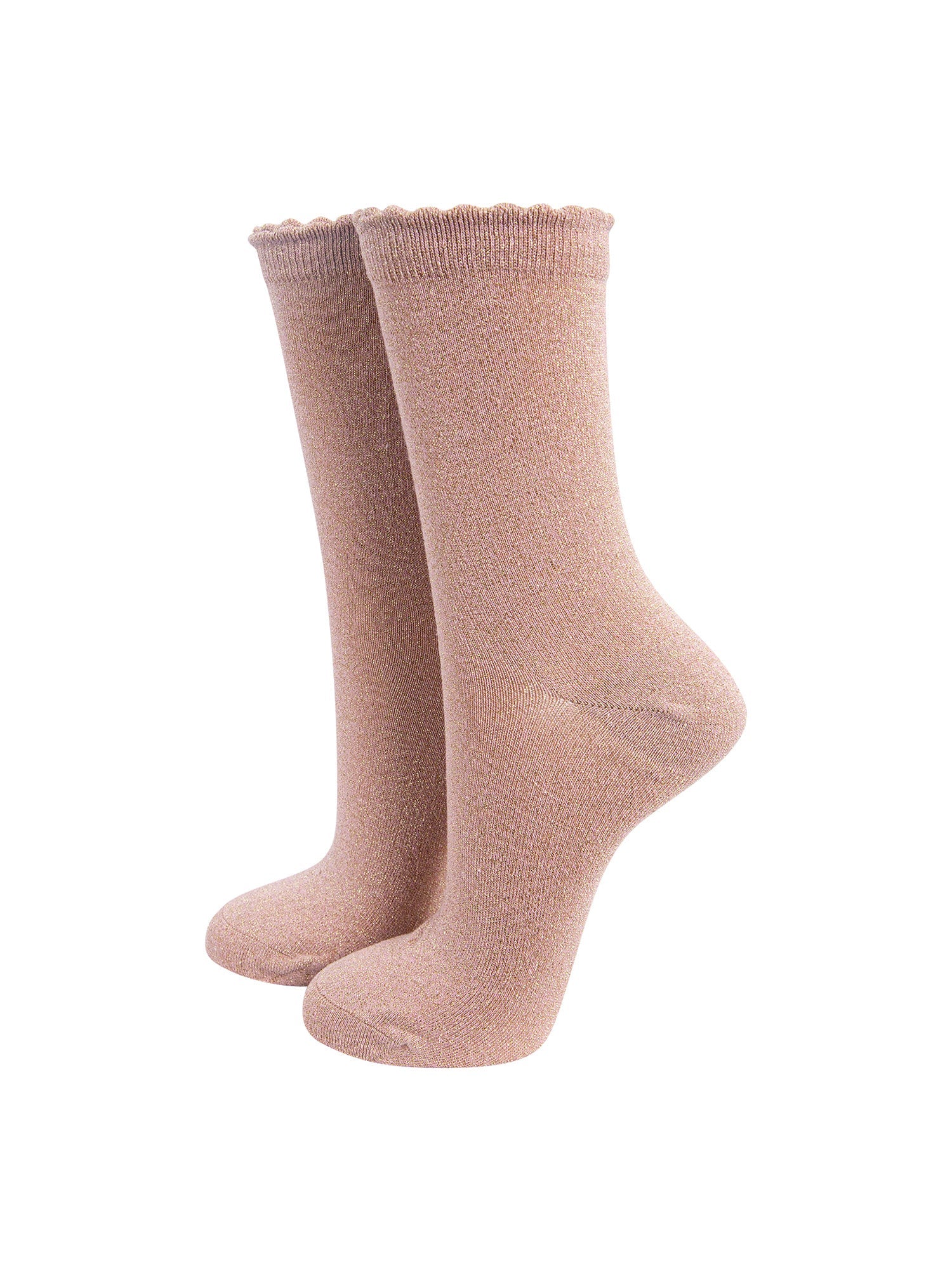 Plain-Combed-Cotton-Glitter-Socks-in-Pink-Gold-Mannequin