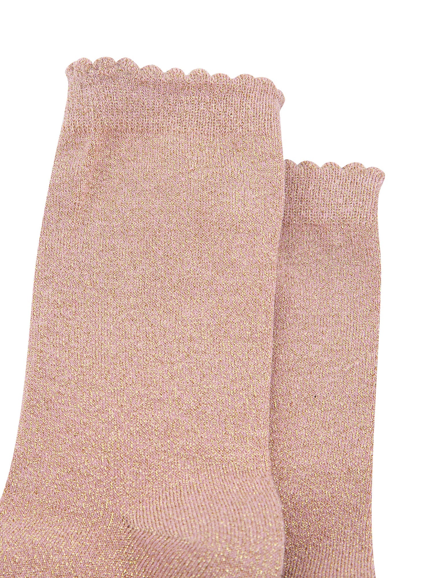 Plain-Combed-Cotton-Glitter-Socks-in-Pink-Gold-Closeup
