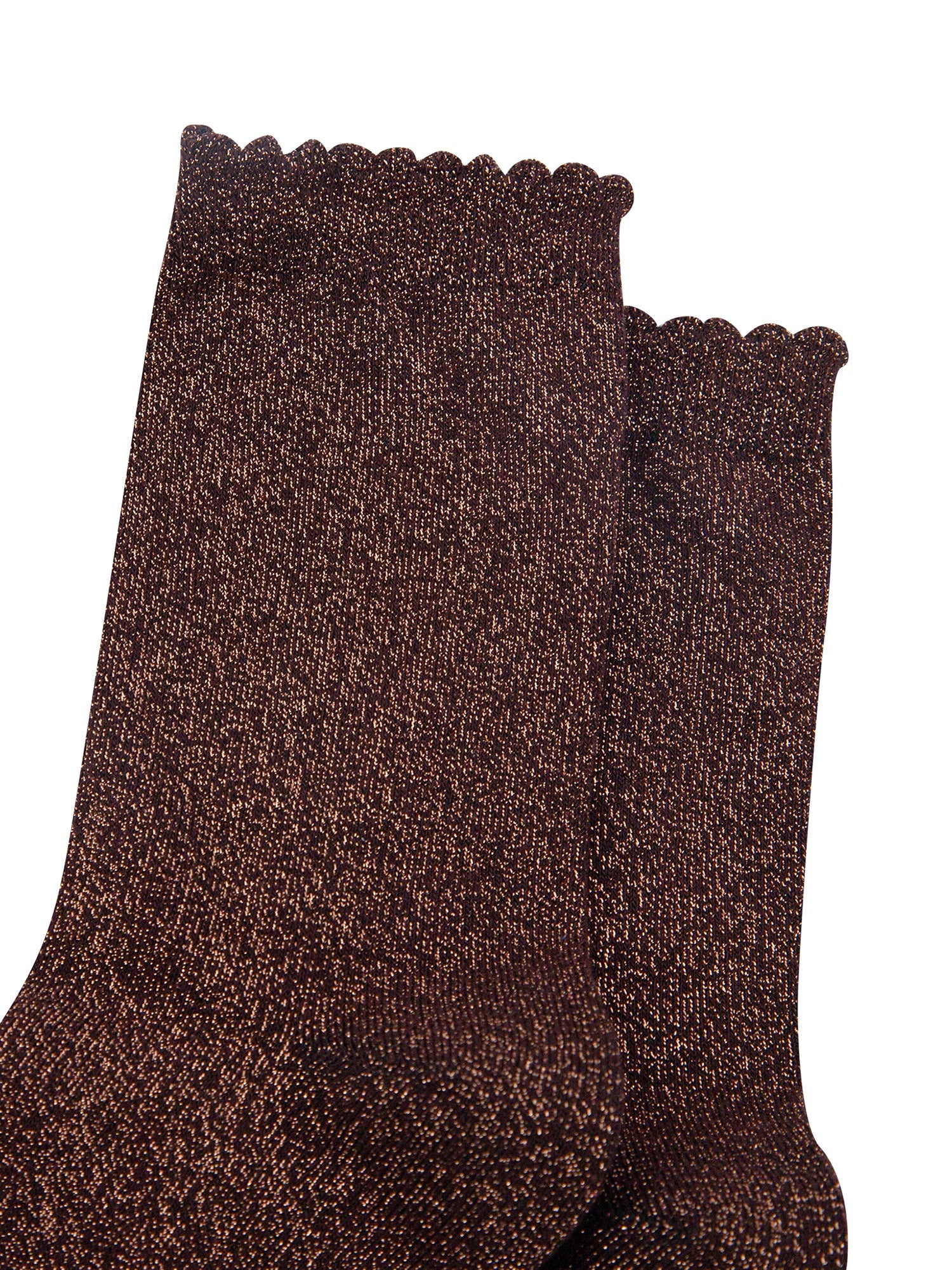 Plain-Combed-Cotton-Glitter-Socks-in-Chocolate-Brown-Closeup