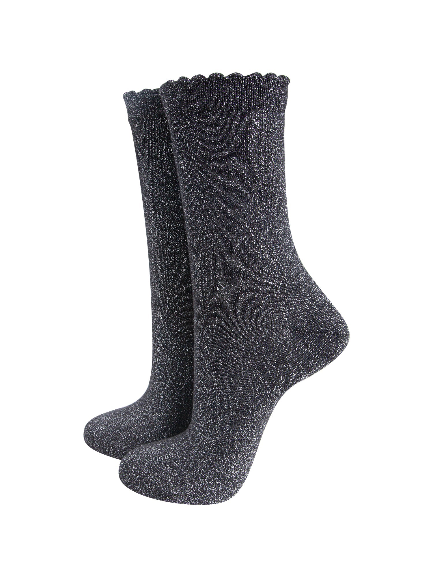 Plain-Combed-Cotton-Glitter-Socks-in-Dark-Grey-Mannequin